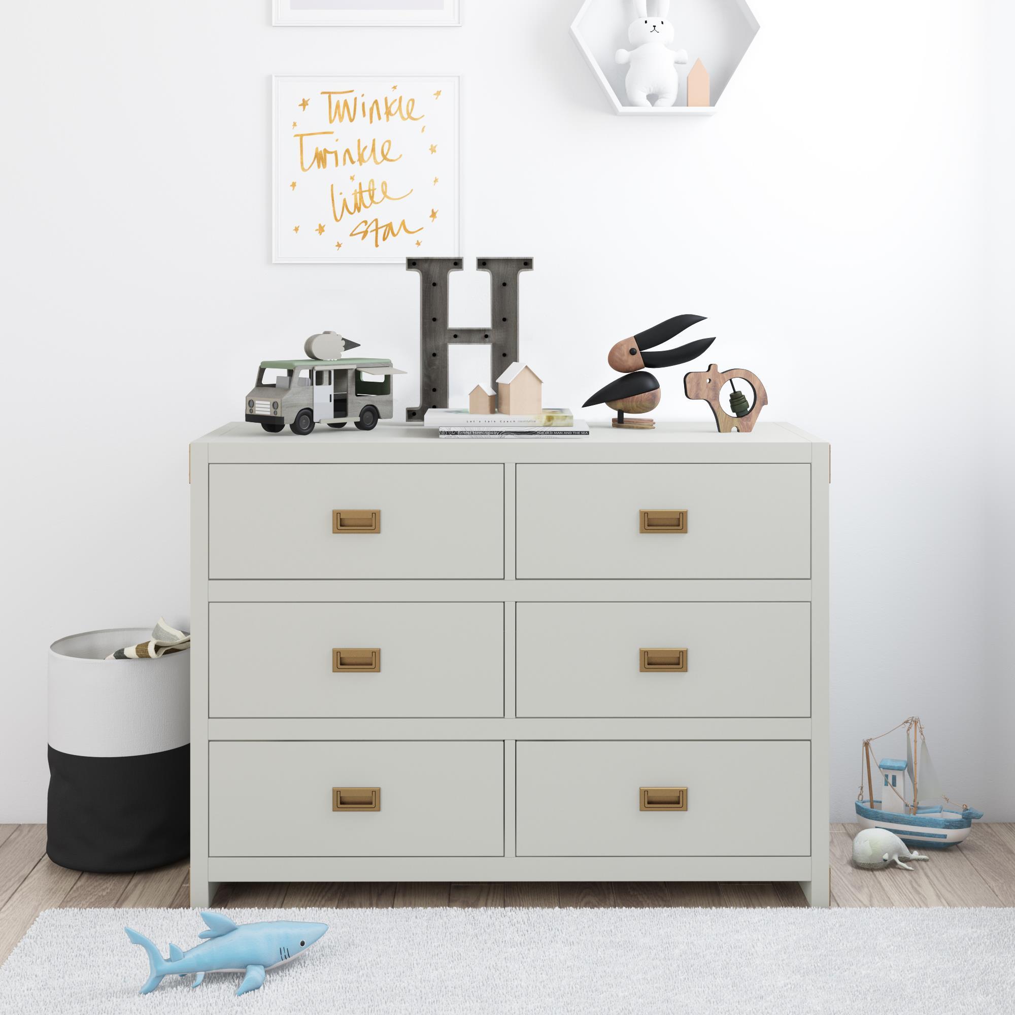 Baby Relax Frances 6-Drawer Dresser, Graphite Gray, rollover