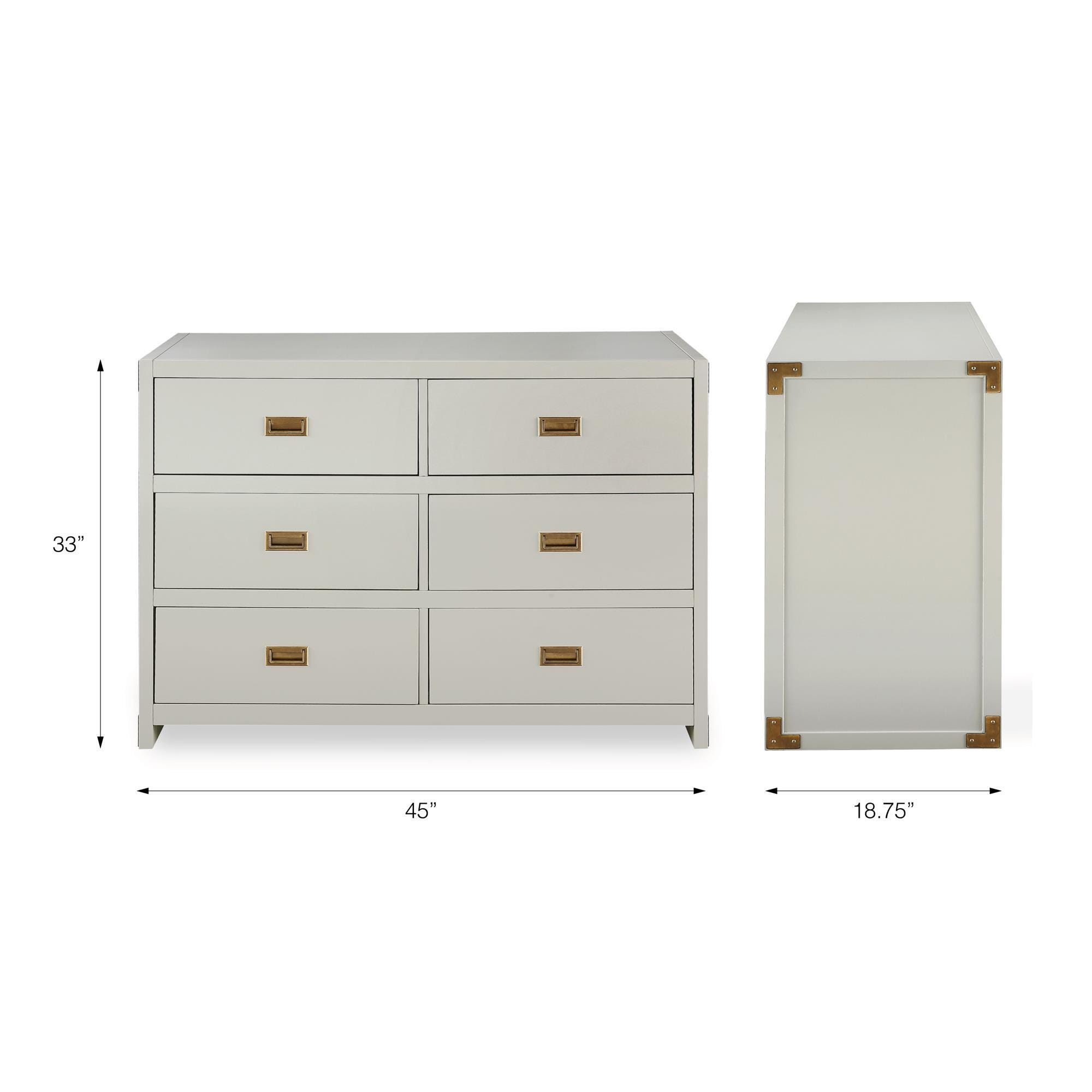 Baby Relax Frances 6-Drawer Dresser, Graphite Gray, large