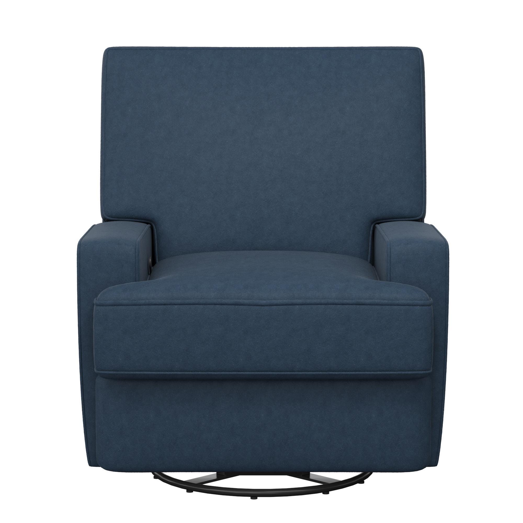 Baby Relax Rufus Swivel Glider Nursery Recliner, Blue, large