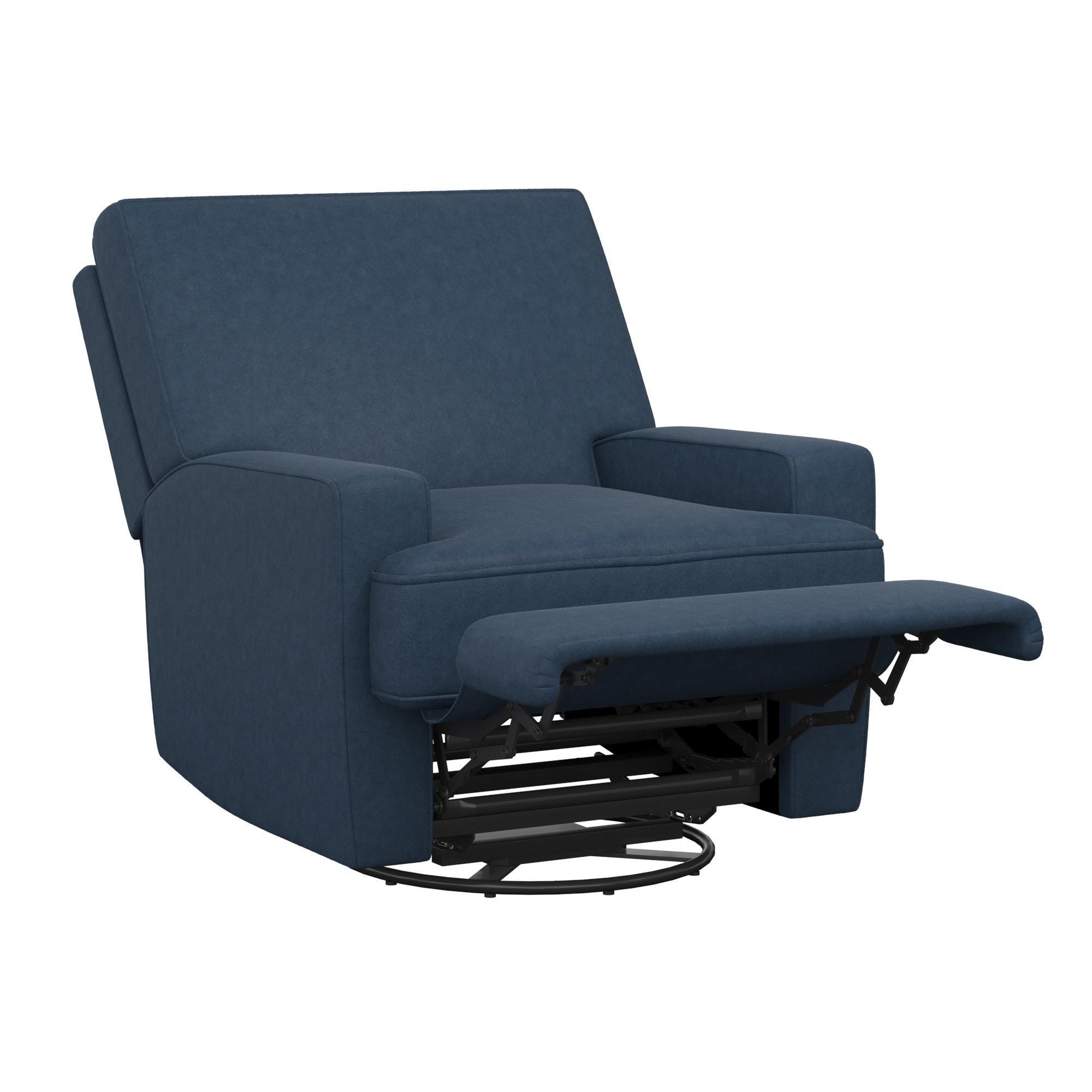 Baby Relax Rufus Swivel Glider Nursery Recliner, Blue, large
