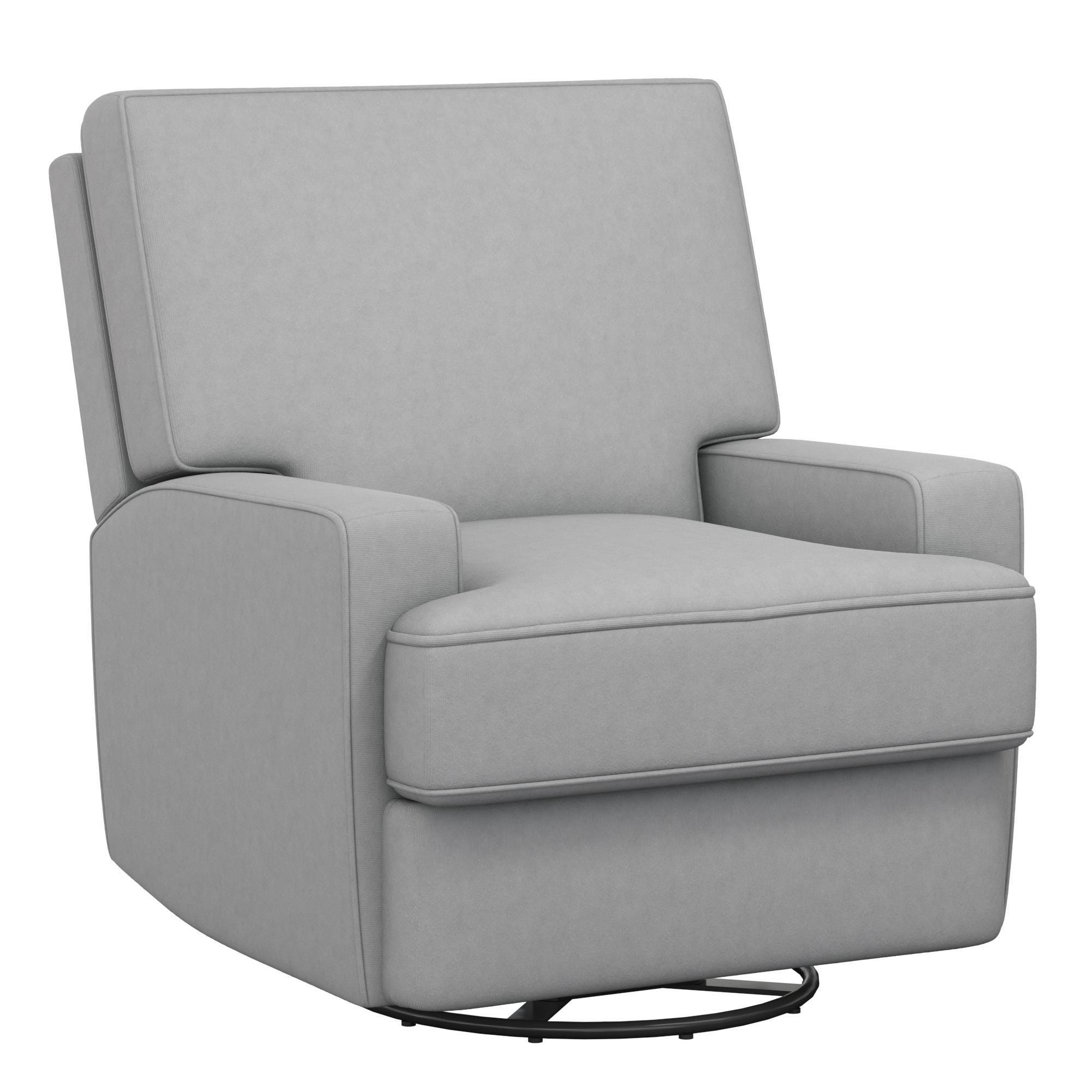 Baby Relax Rufus Swivel Glider Nursery Recliner, Gray, large