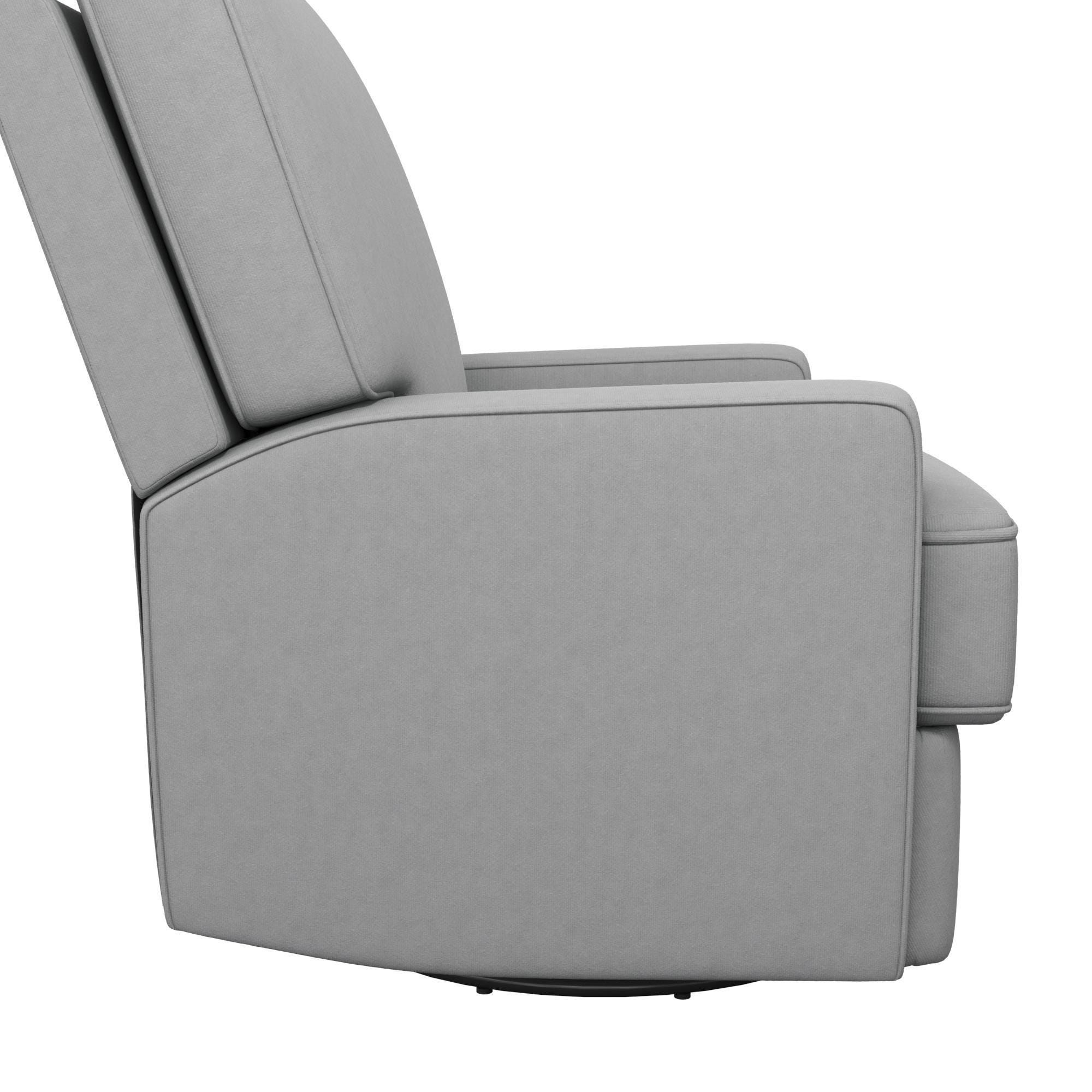 Baby Relax Rufus Swivel Glider Nursery Recliner, Gray, large