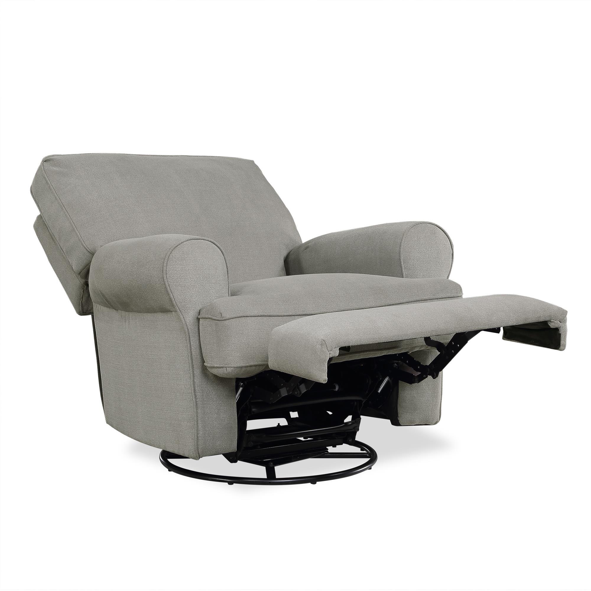 Baby Relax Mabel Swivel Gliding Nursery Recliner, Gray, large