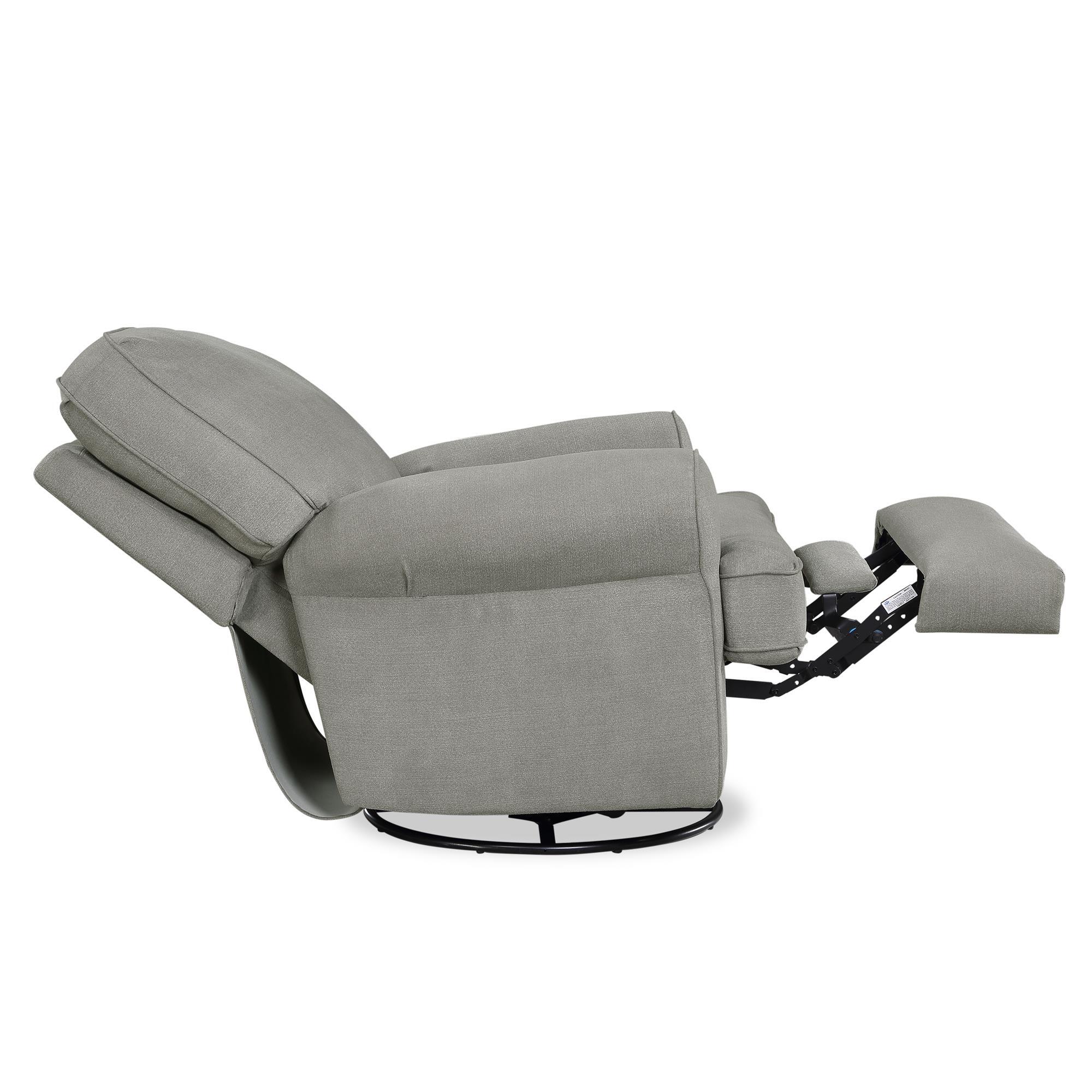 Baby Relax Mabel Swivel Gliding Nursery Recliner, Gray, large