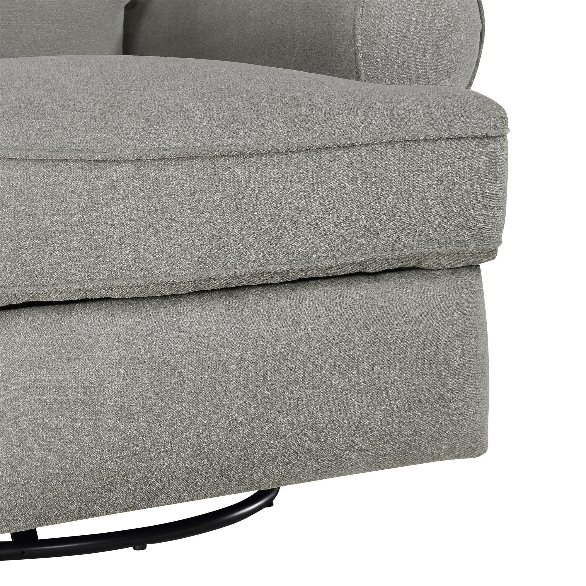 Baby Relax Mabel Swivel Gliding Nursery Recliner, Gray, large