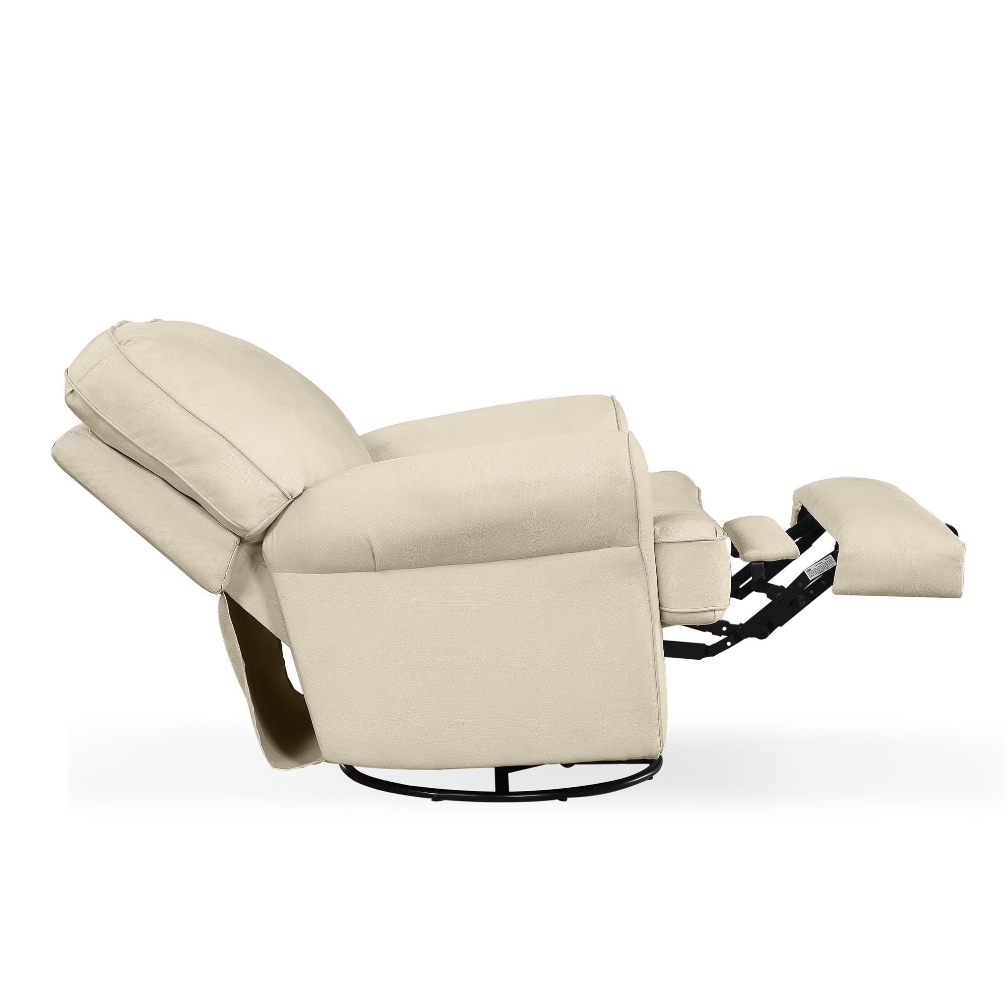 Baby Relax Mabel Swivel Gliding Nursery Recliner, Beige, large