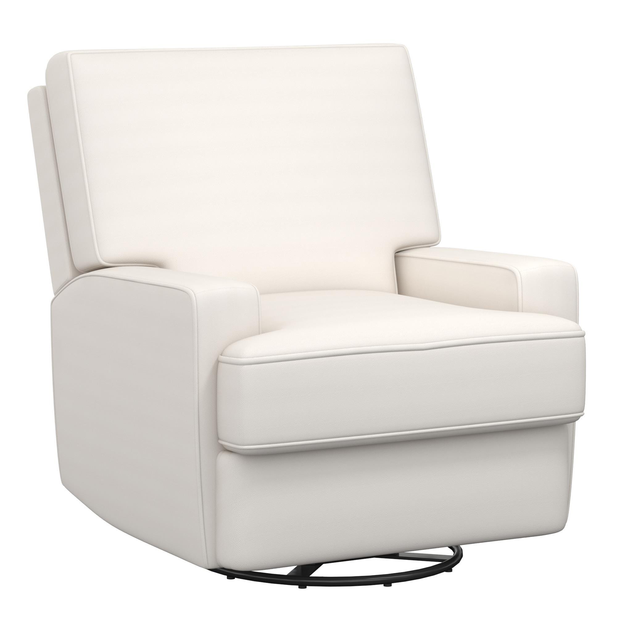 Baby Relax Rufus Swivel Glider Nursery Recliner, White, large