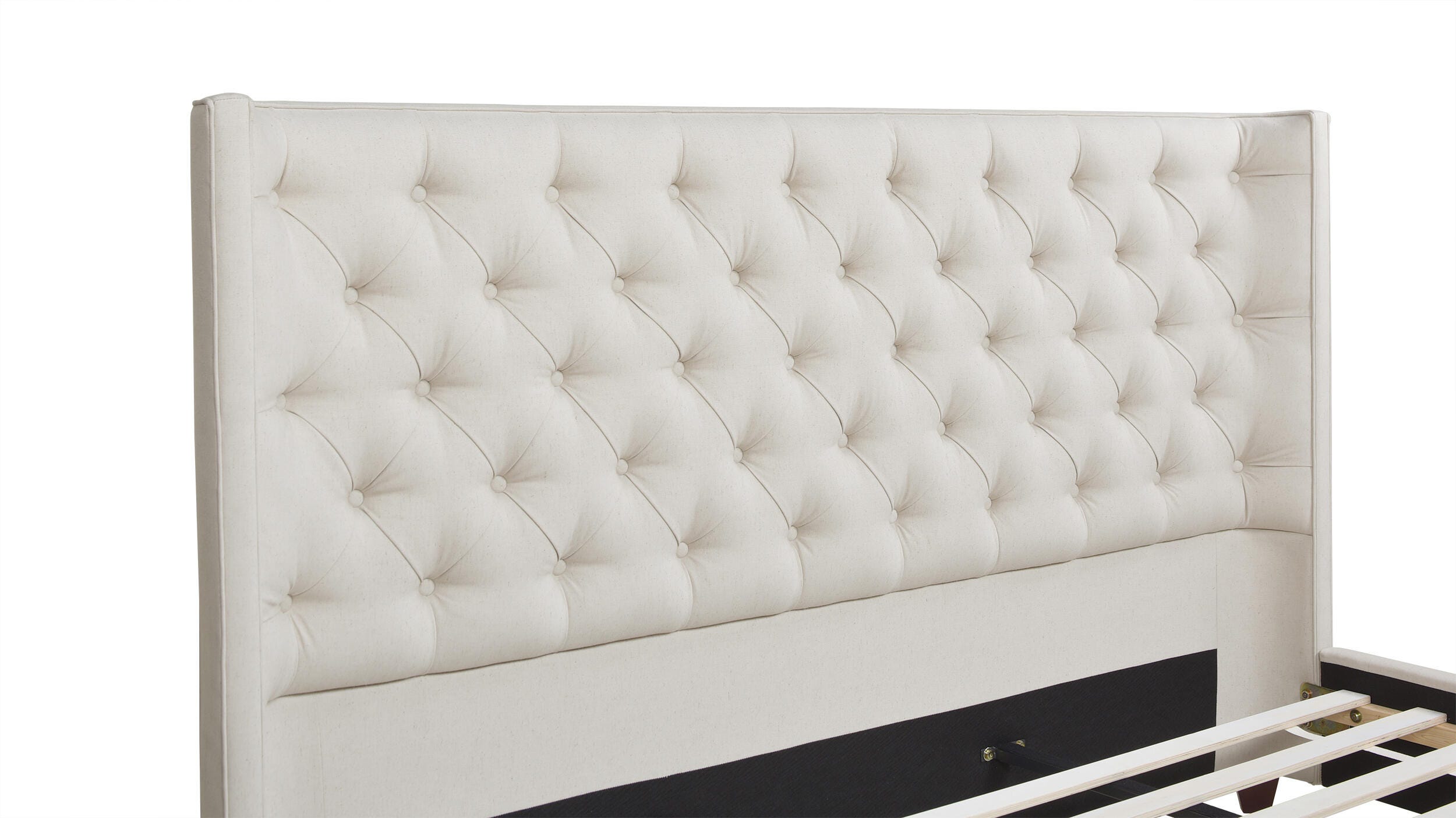 Jennifer Taylor Home Manhattan King Upholstered Bed with Tufted Headboard, , large