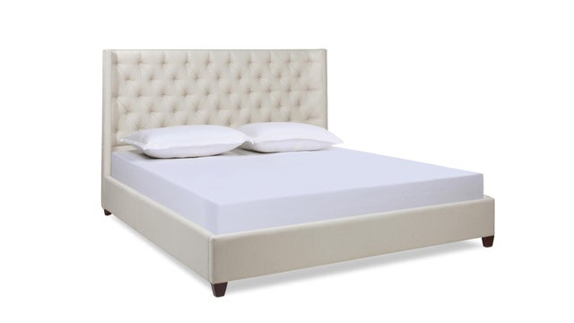 Jennifer Taylor Home Manhattan King Upholstered Bed with Tufted Headboard