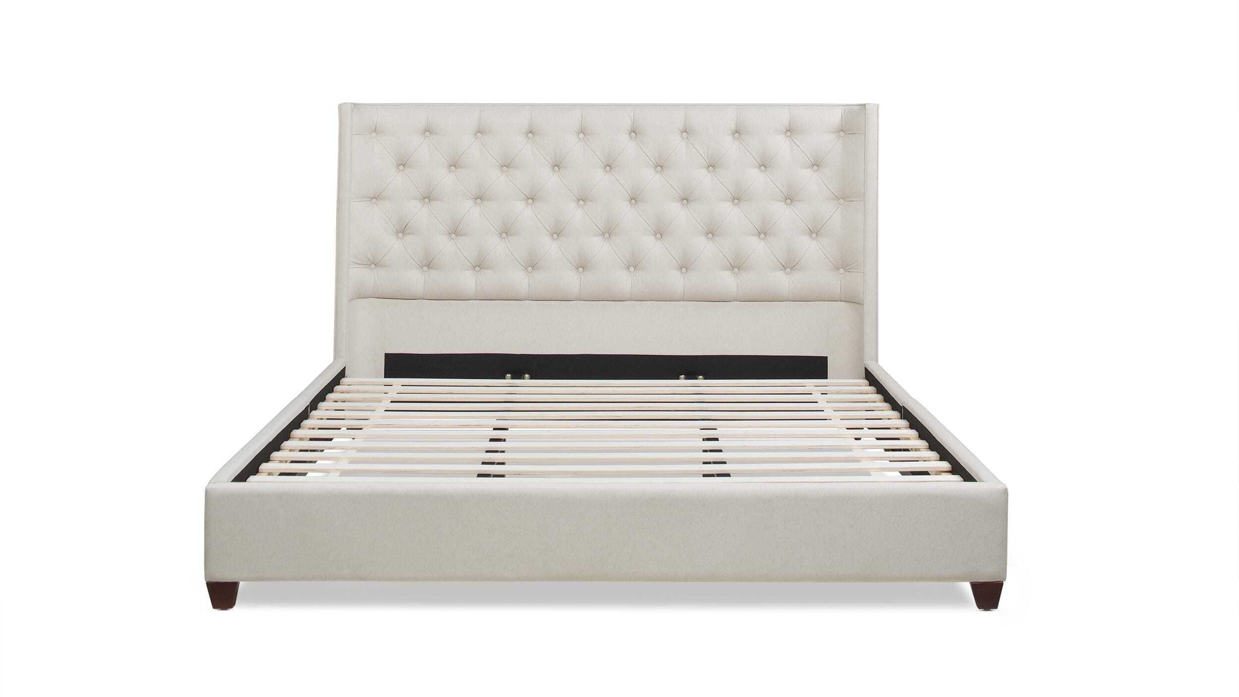 Jennifer Taylor Home Manhattan King Upholstered Bed with Tufted Headboard, , large