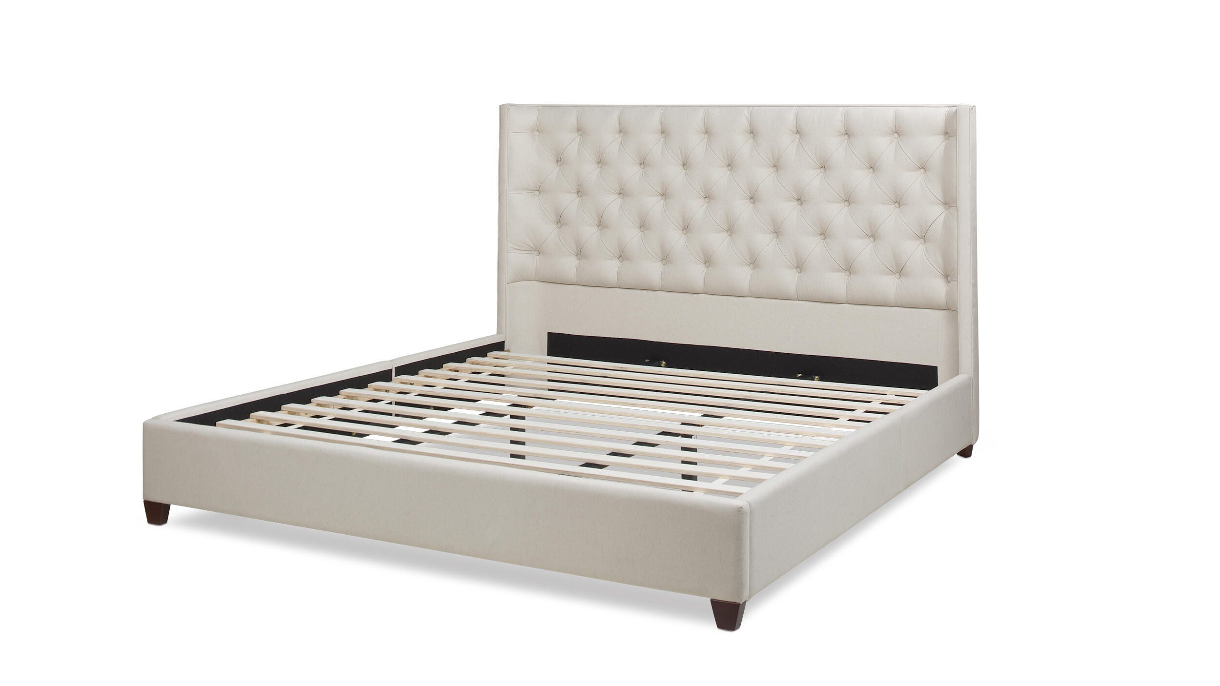 Jennifer Taylor Home Manhattan King Upholstered Bed with Tufted Headboard, , large