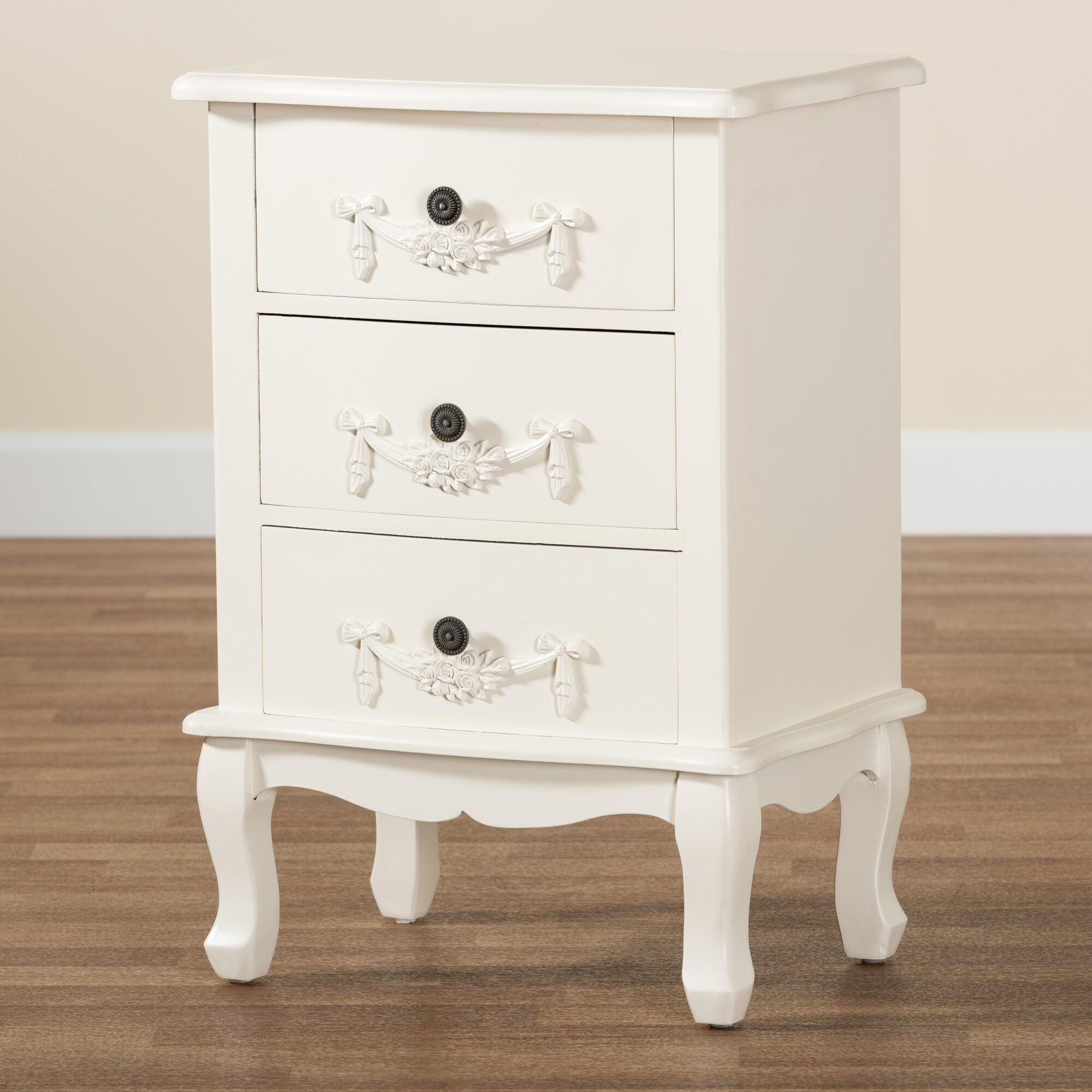 Baxton Studio Callen 3-Drawer Nightstand, , large