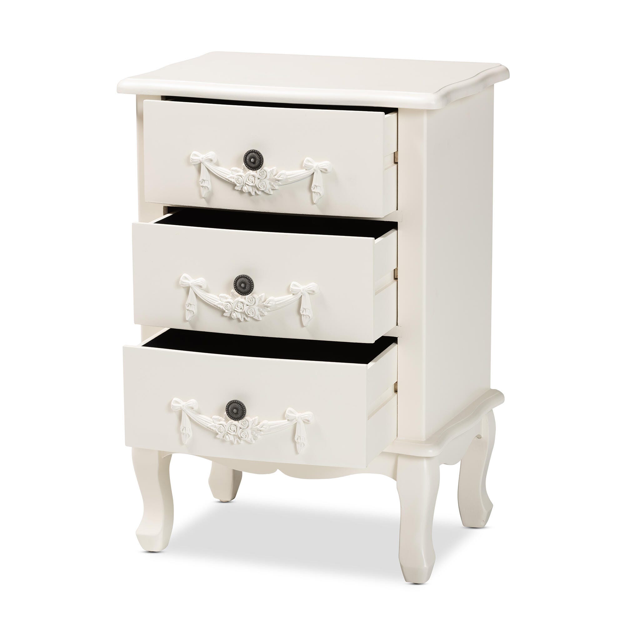 Baxton Studio Callen 3-Drawer Nightstand, , large