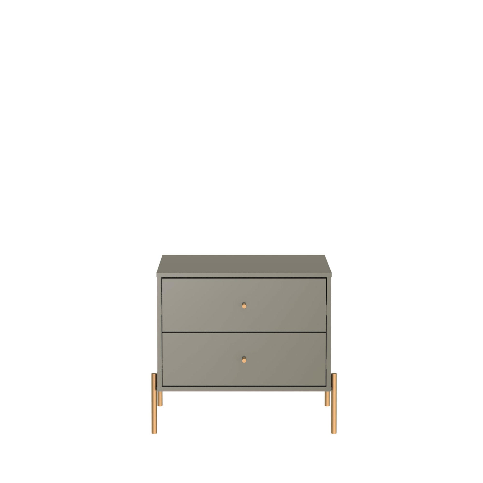 Manhattan Comfort 25" 2 Drawer Nightstand, Gray, large