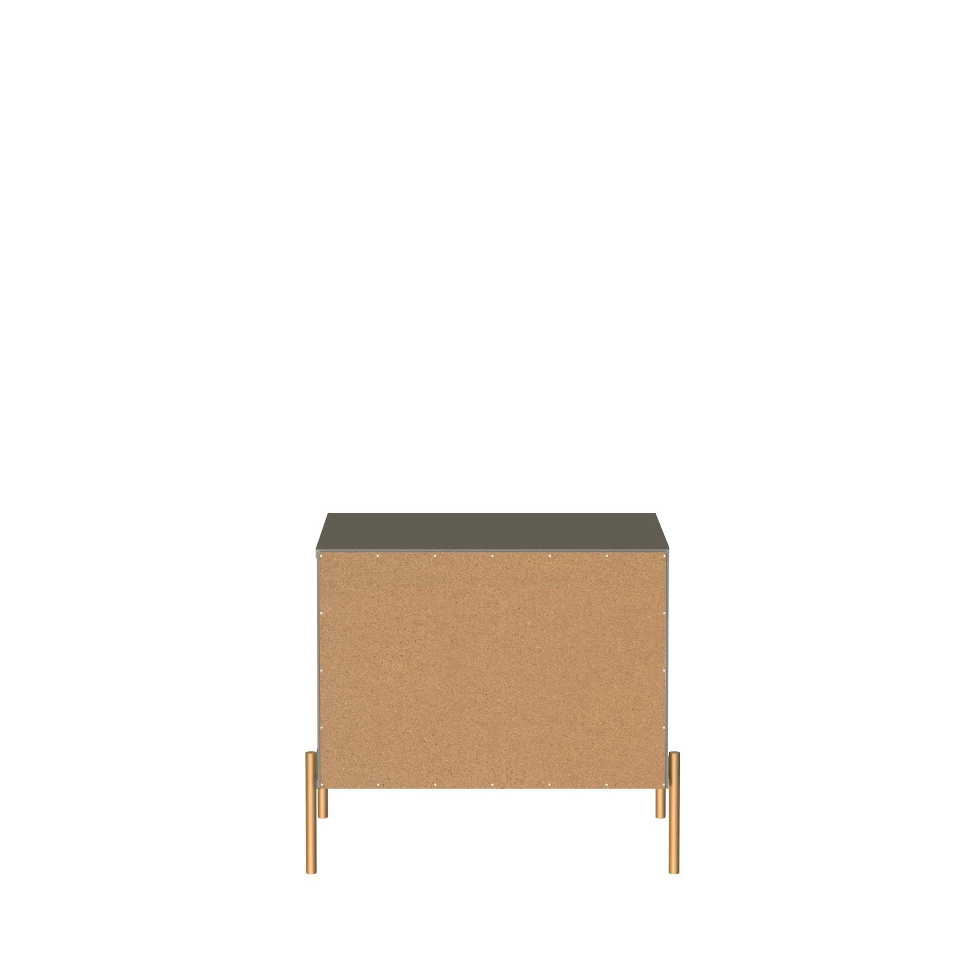 Manhattan Comfort 25" 2 Drawer Nightstand, Gray, large