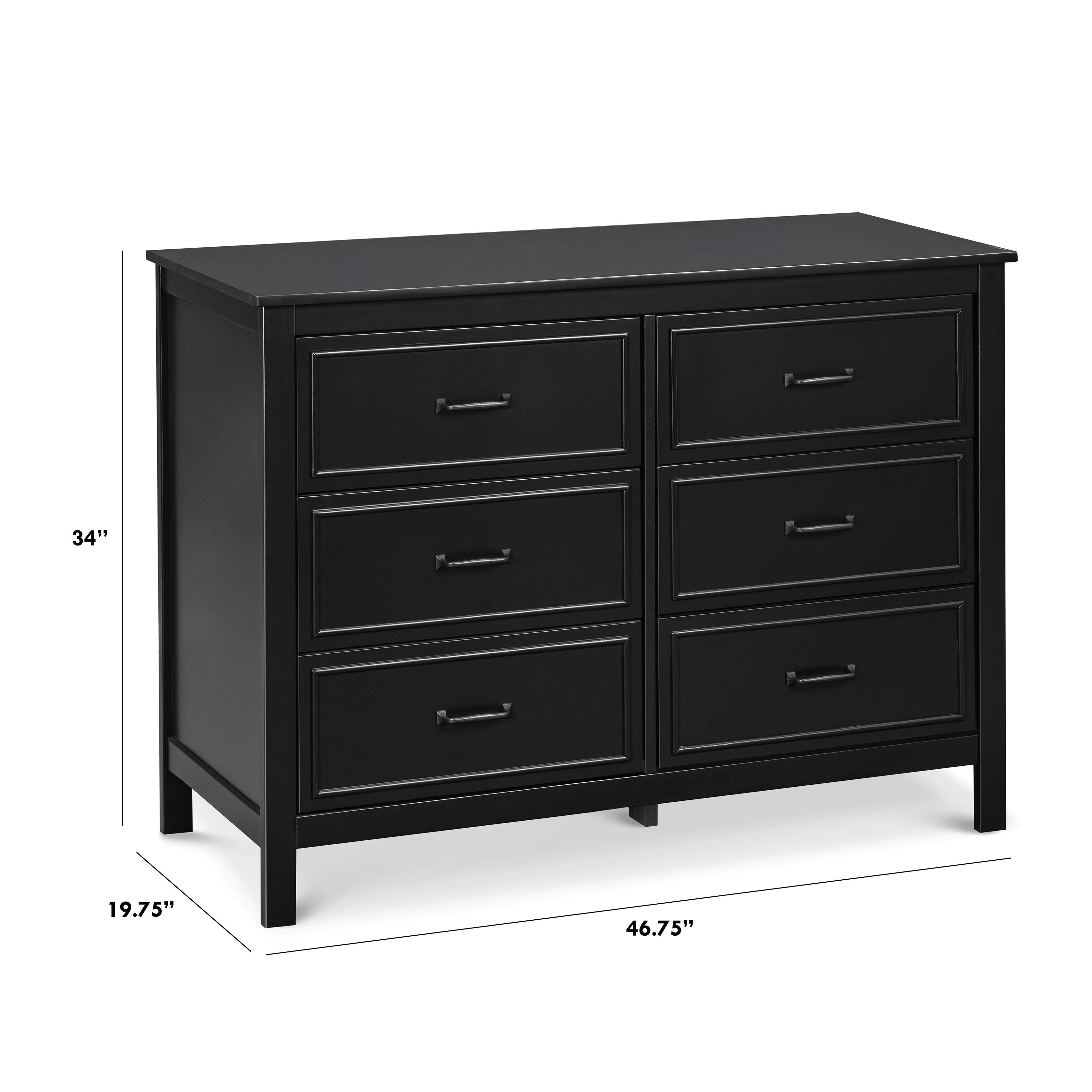 Charlie 6-Drawer Double Dresser, Ebony, large