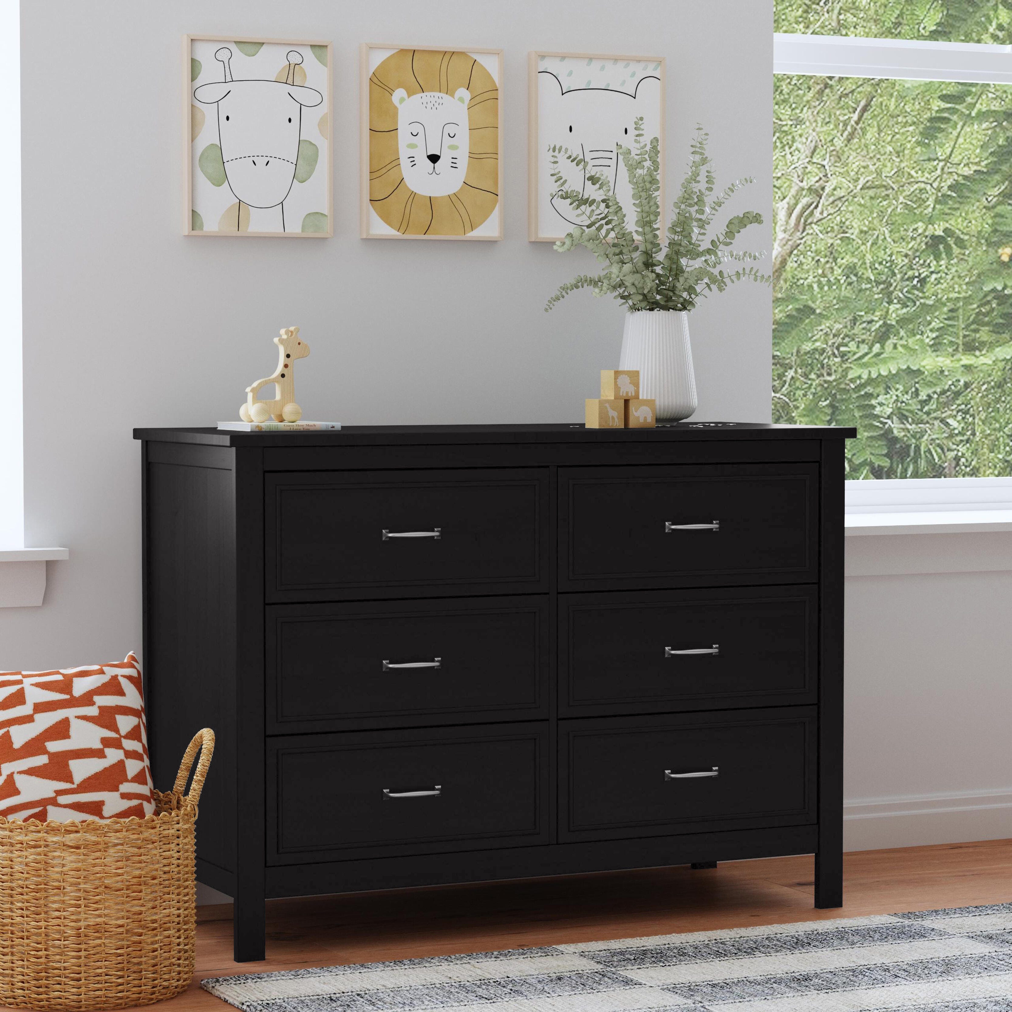 Charlie 6-Drawer Double Dresser, Ebony, large