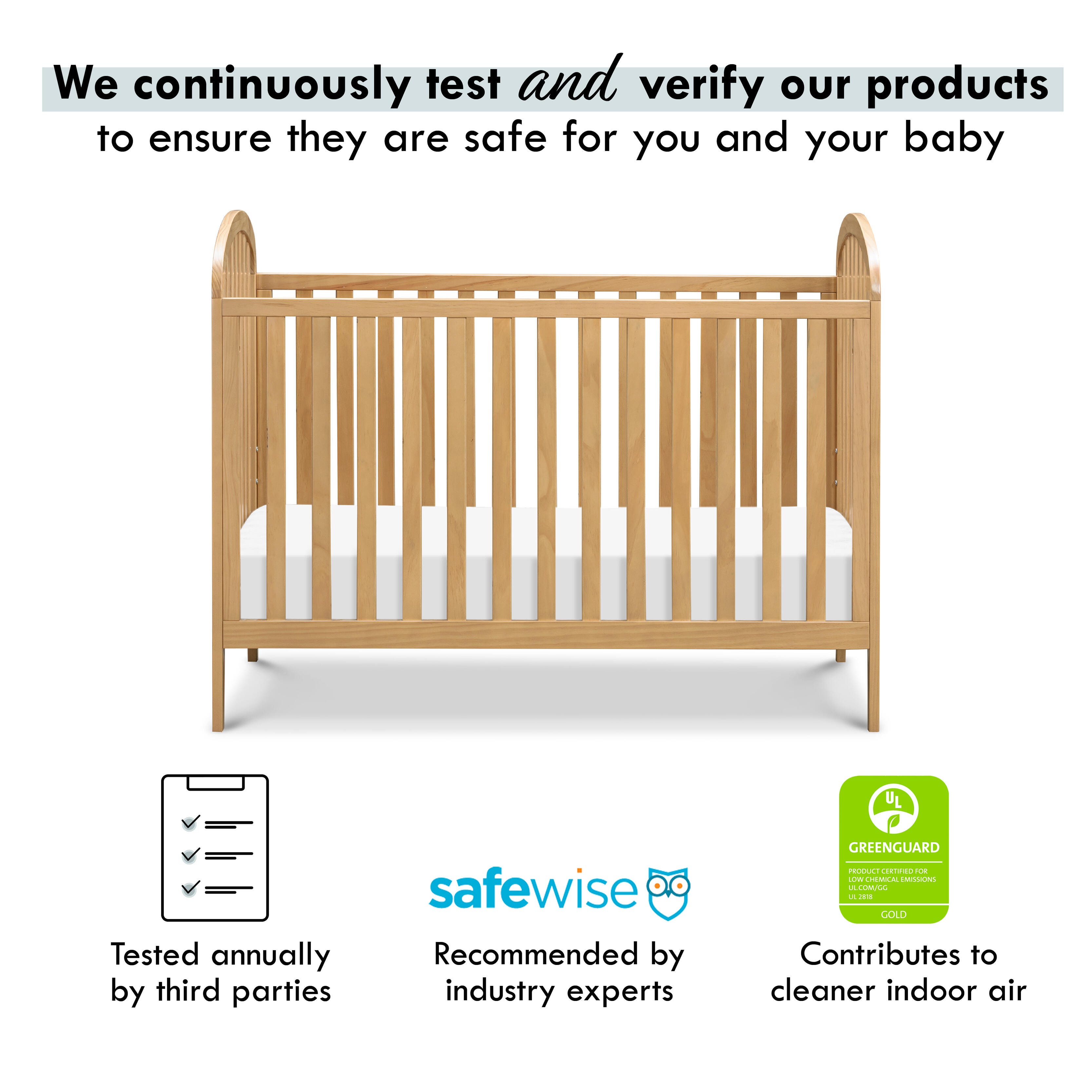 Beau 3-in-1 Convertible Crib 3-in-1 Convertible Crib, Honey, large