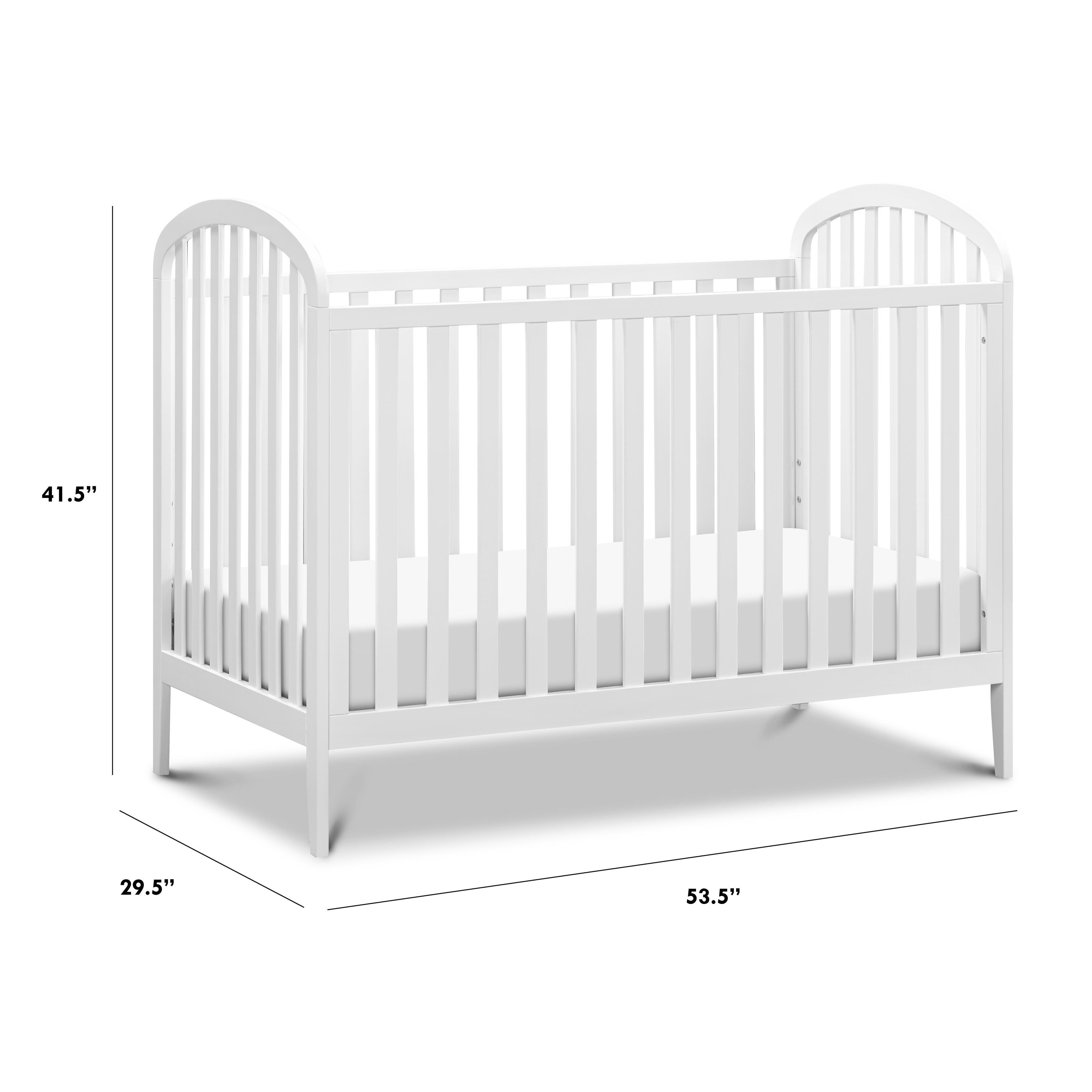 Beau 3-in-1 Convertible Crib, White, large