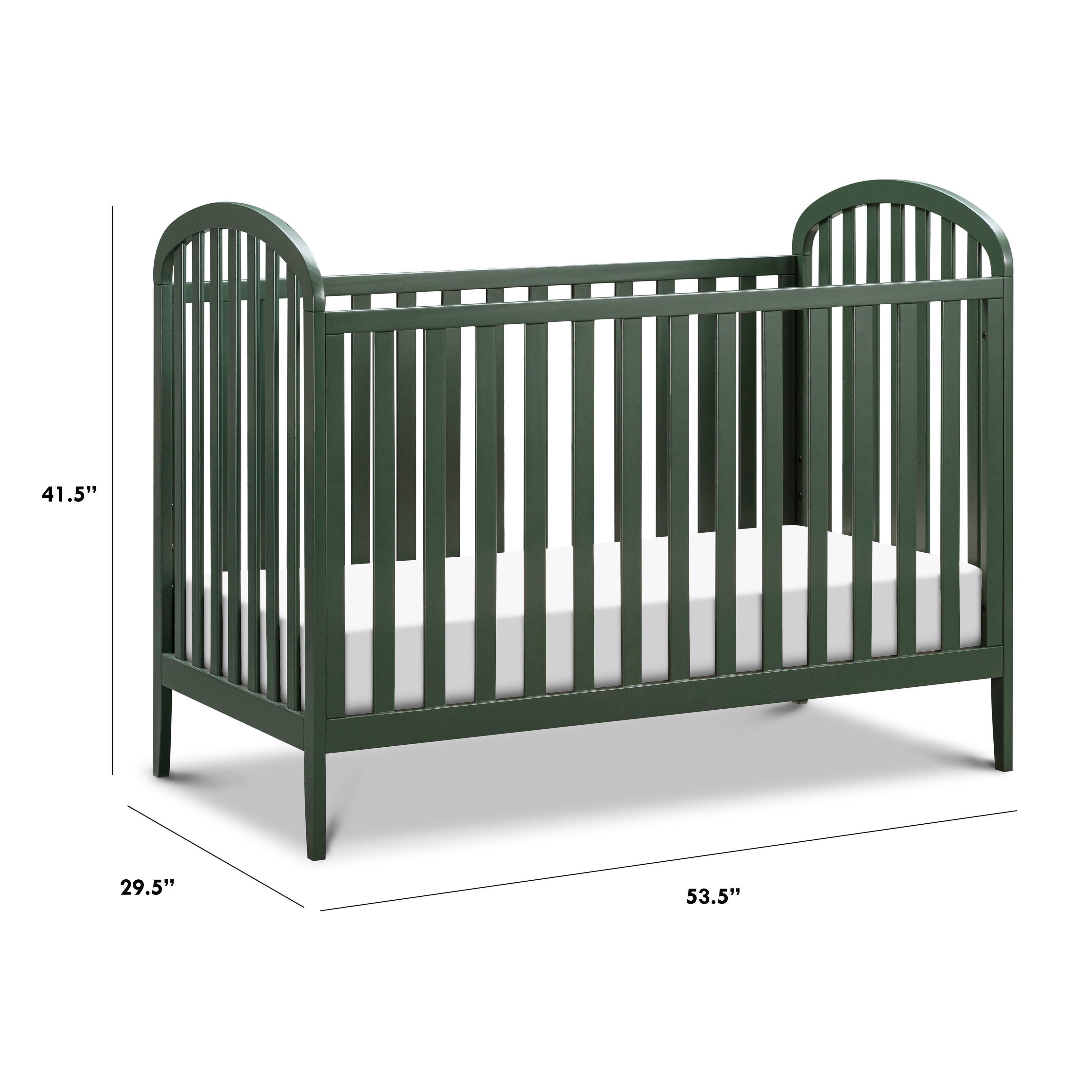 Beau 3-in-1 Convertible Crib, Forest Green, large