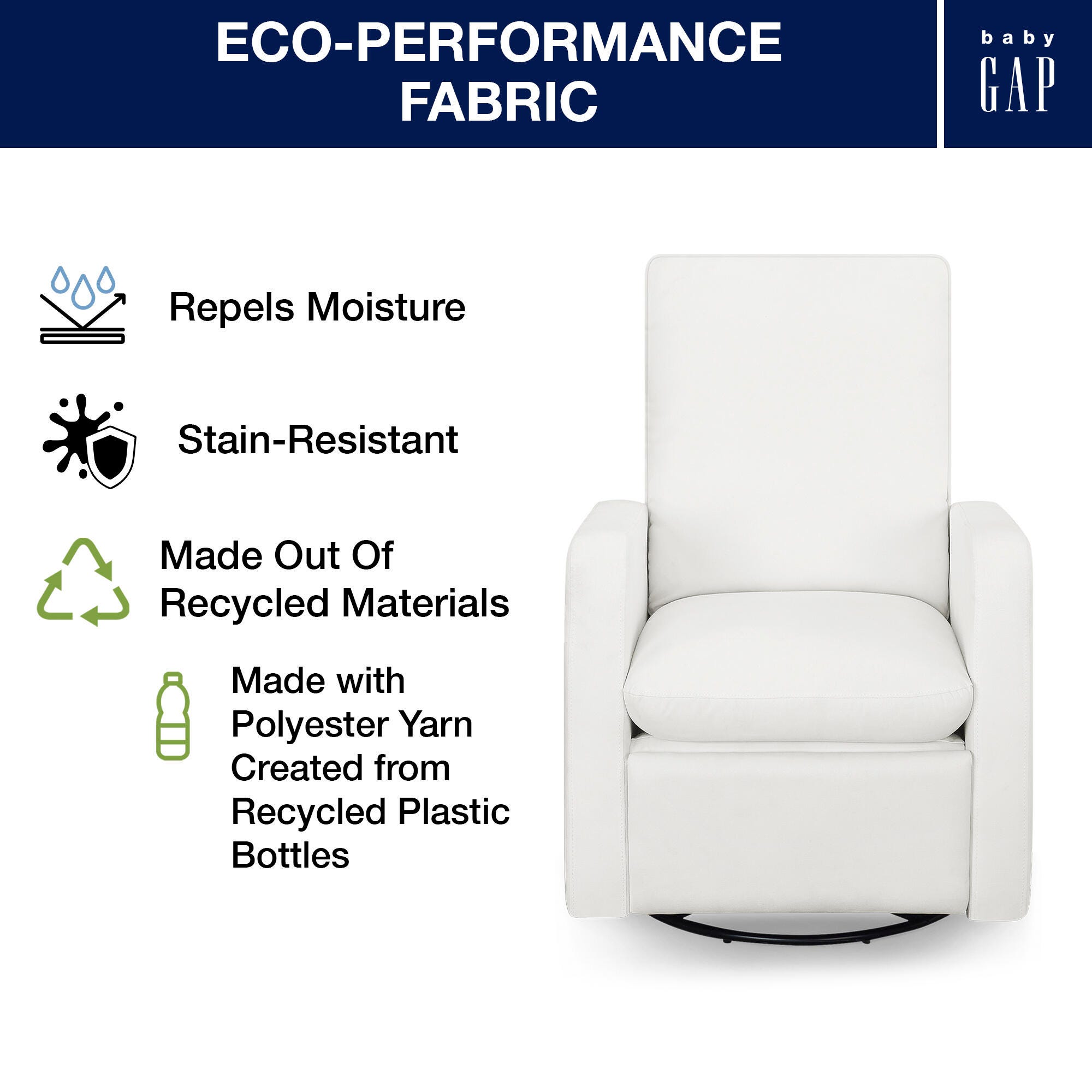 babyGap by Delta Children Cloud Recliner, Arctic, large