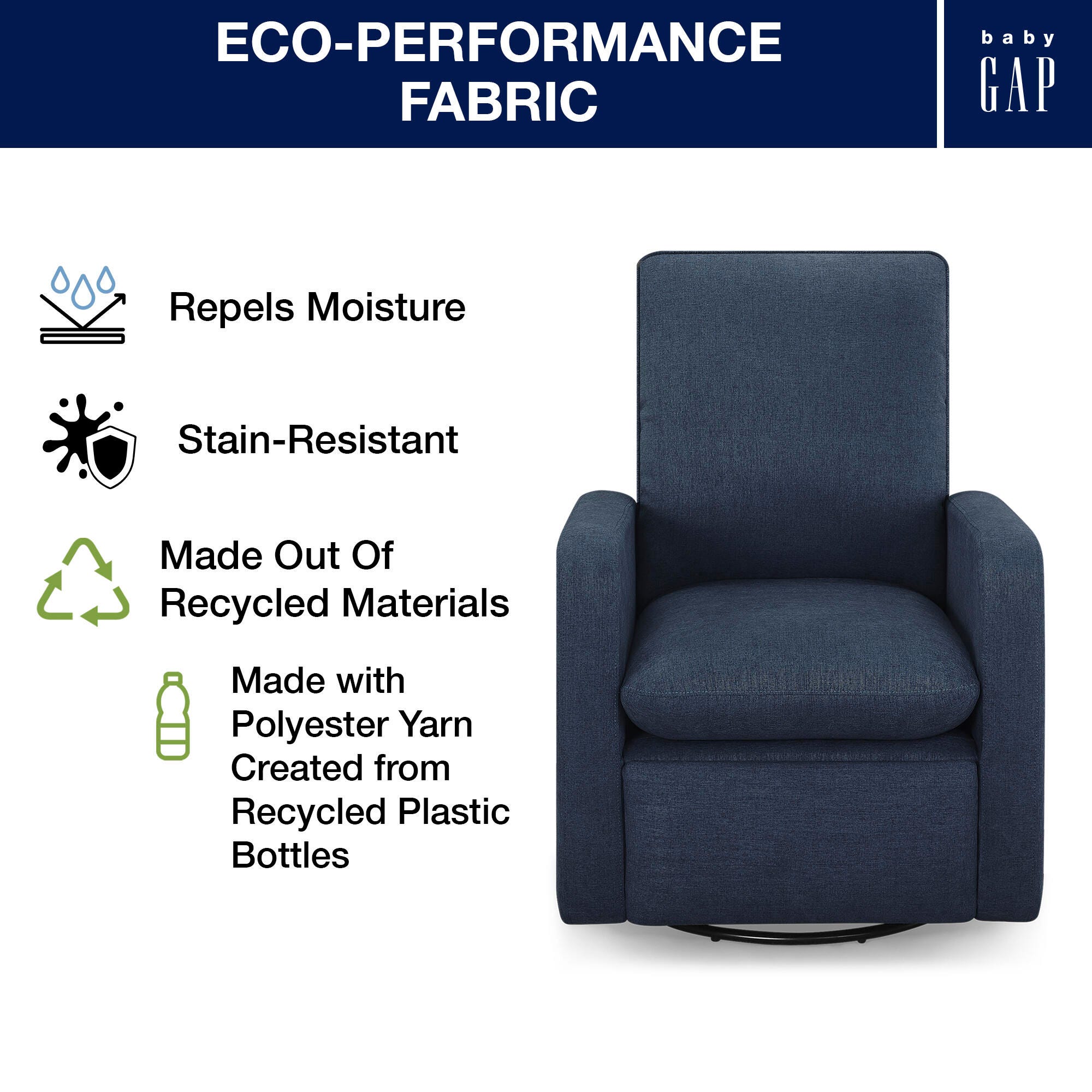 babyGap by Delta Children Cloud Recliner, Sailor, large