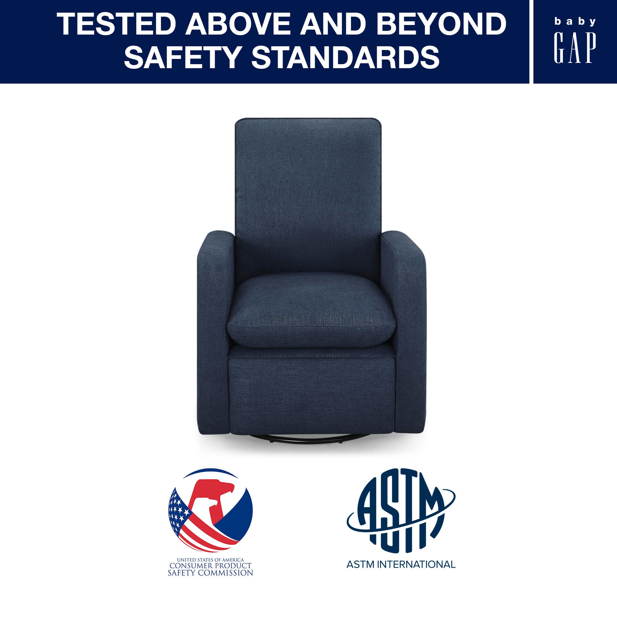babyGap by Delta Children Cloud Recliner, Sailor, large