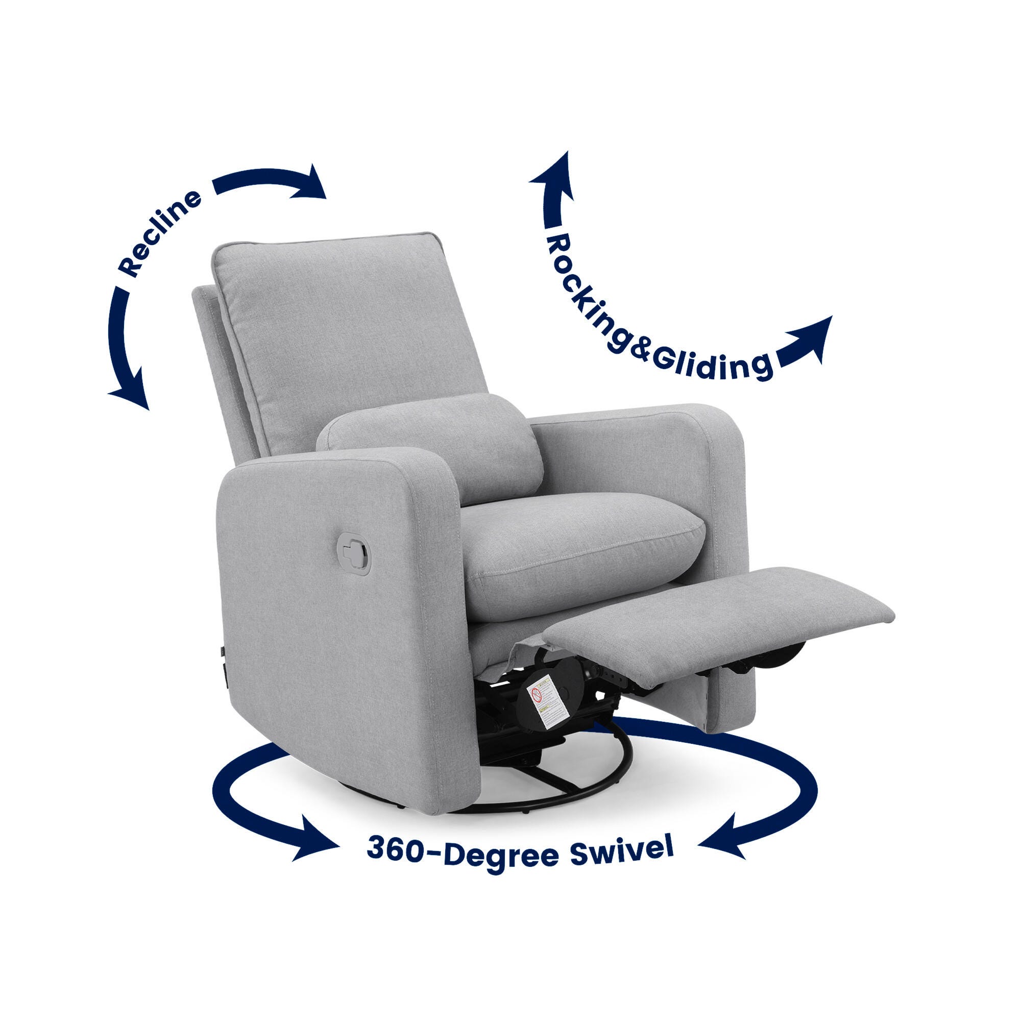 babyGap by Delta Children Cloud Recliner, Gray, large