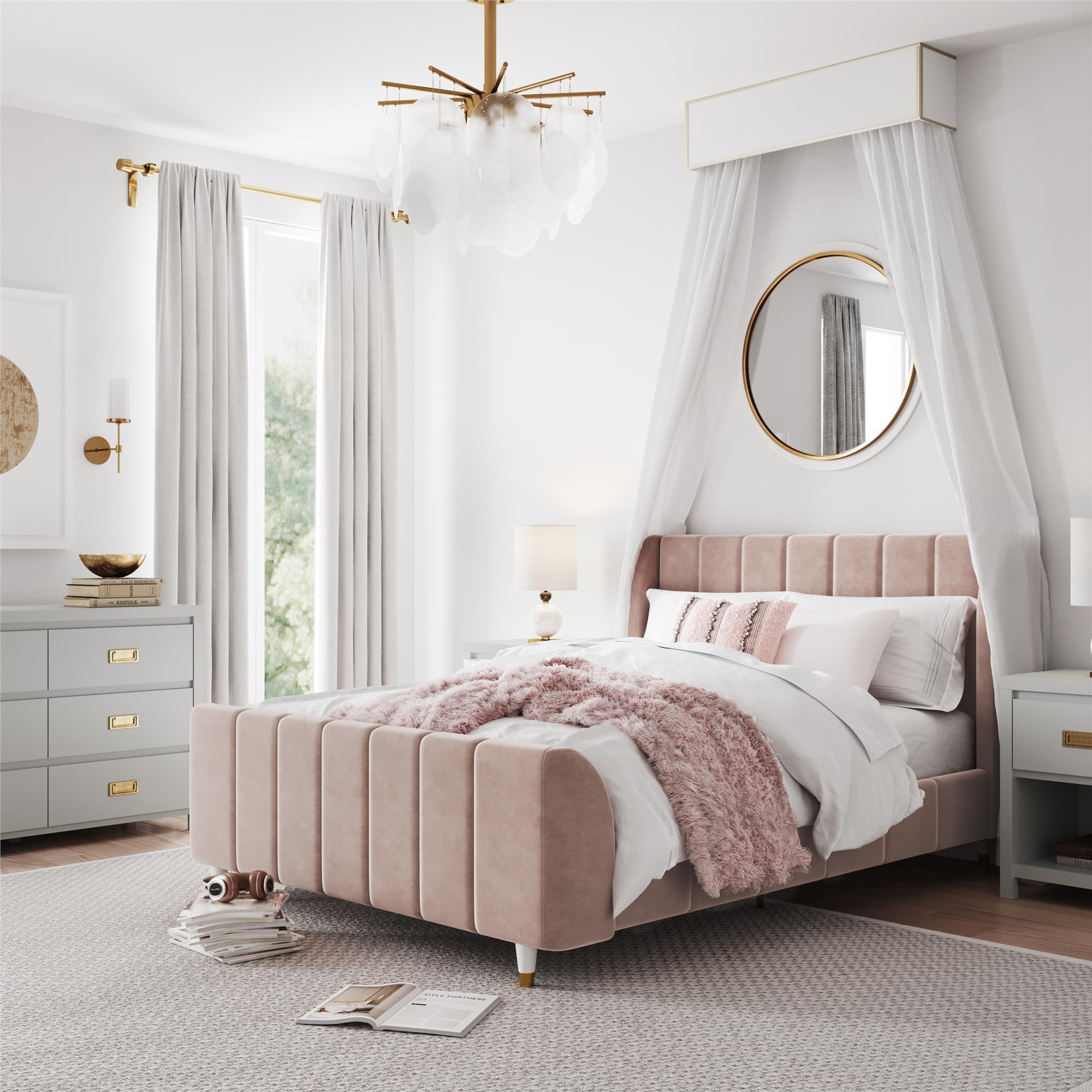 Little Seeds Valentina Full Upholstered Bed, , rollover