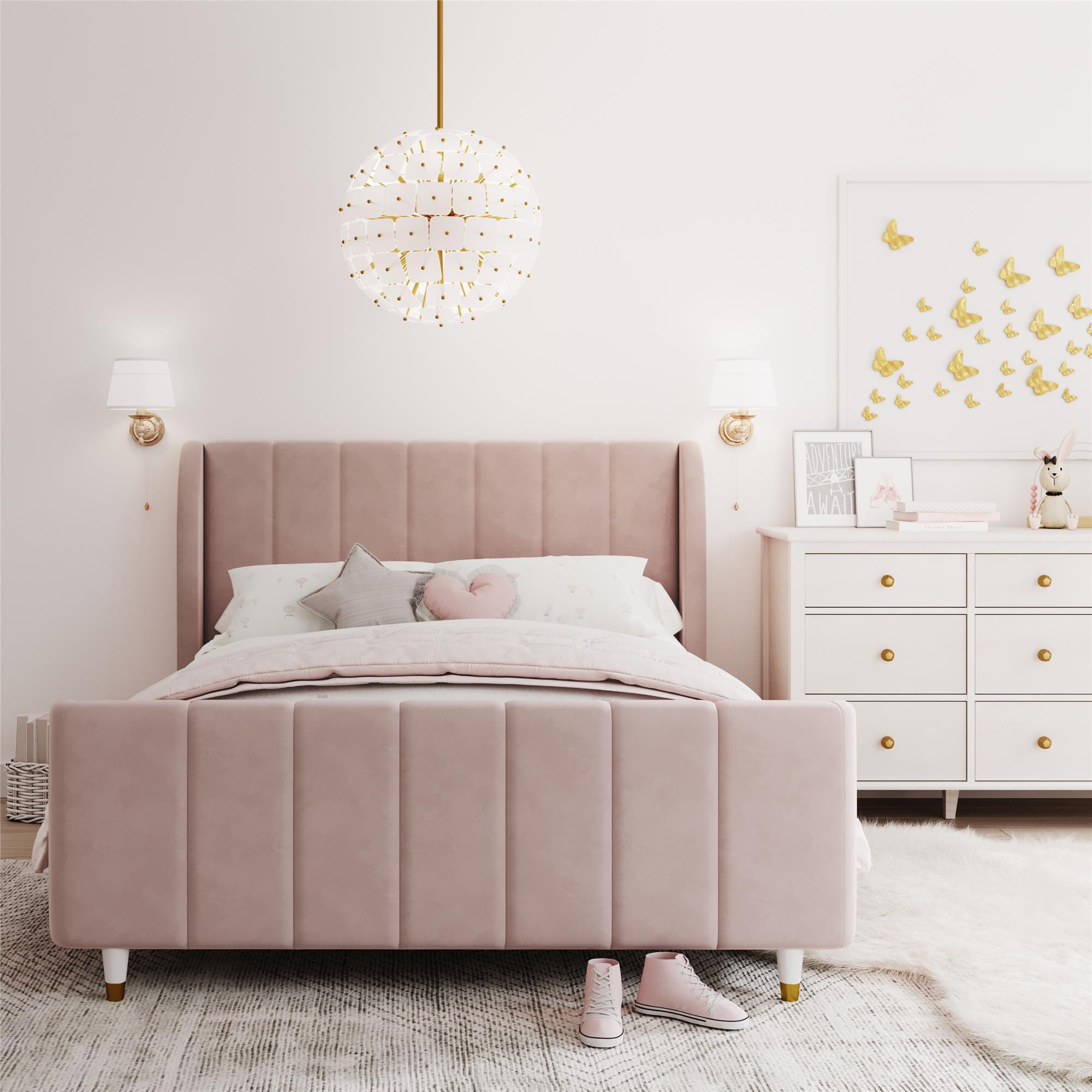 Little Seeds Valentina Full Upholstered Bed, , large