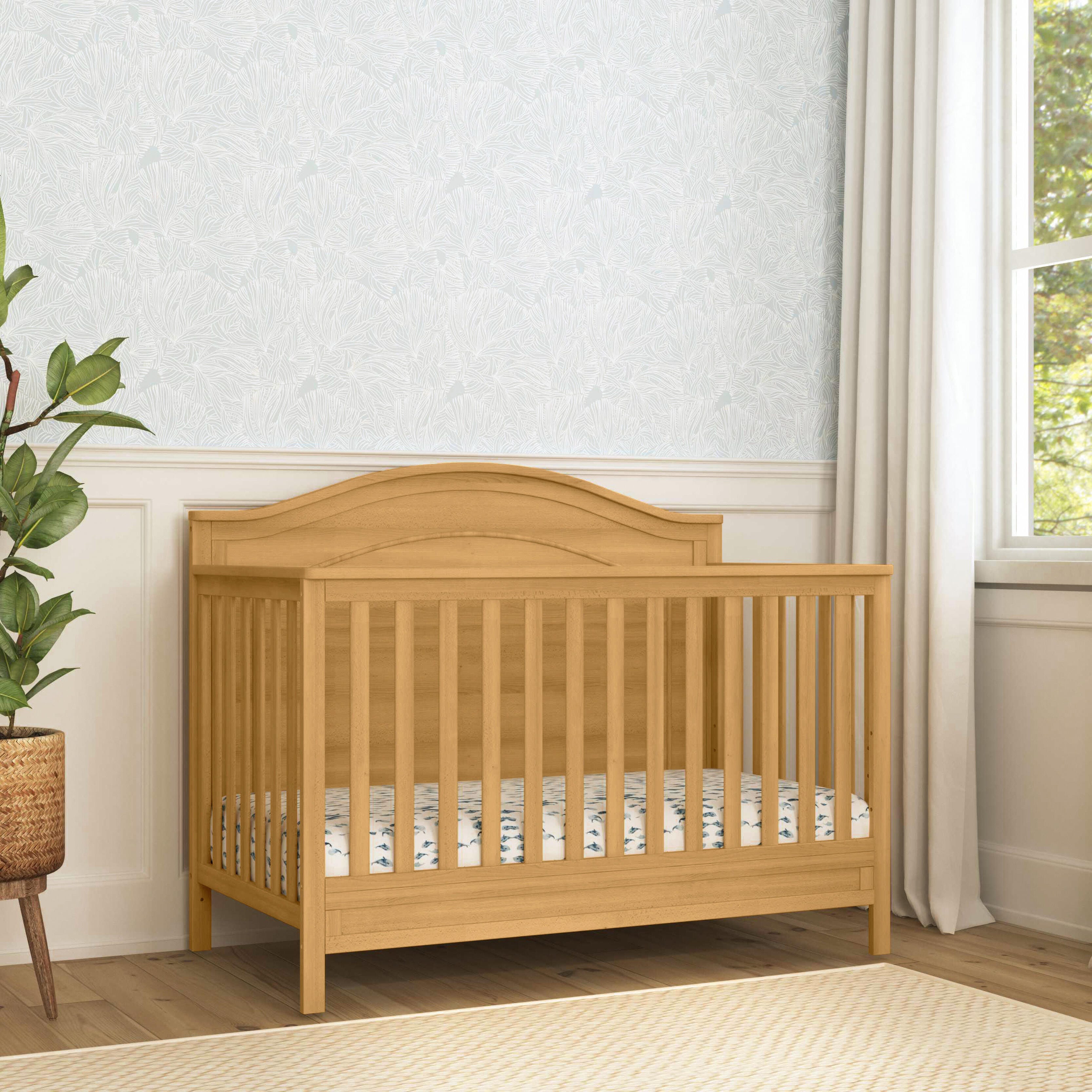 Davinci Charlie 4-in-1 Convertible Crib, Honey, rollover