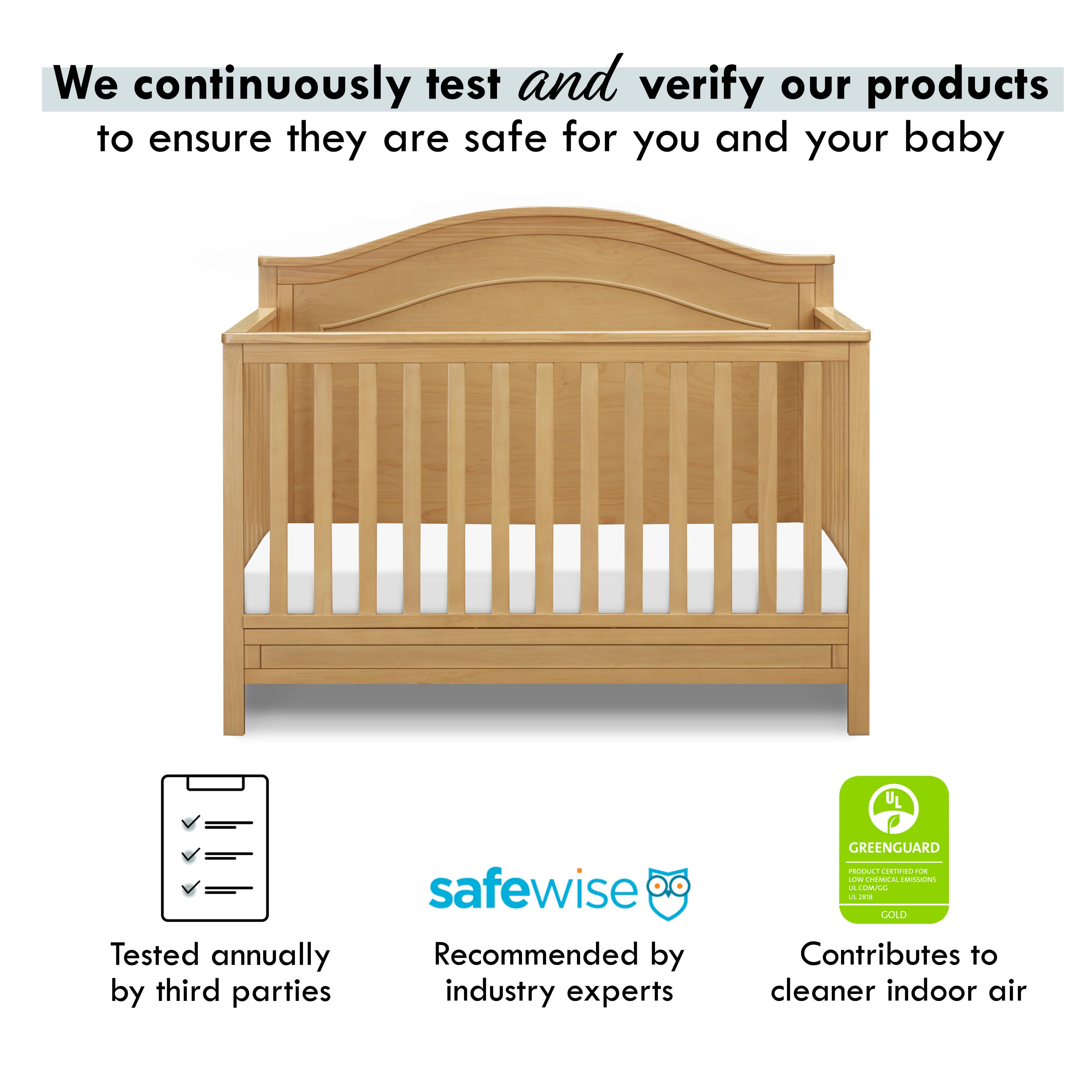 Davinci Charlie 4-in-1 Convertible Crib, Honey, large