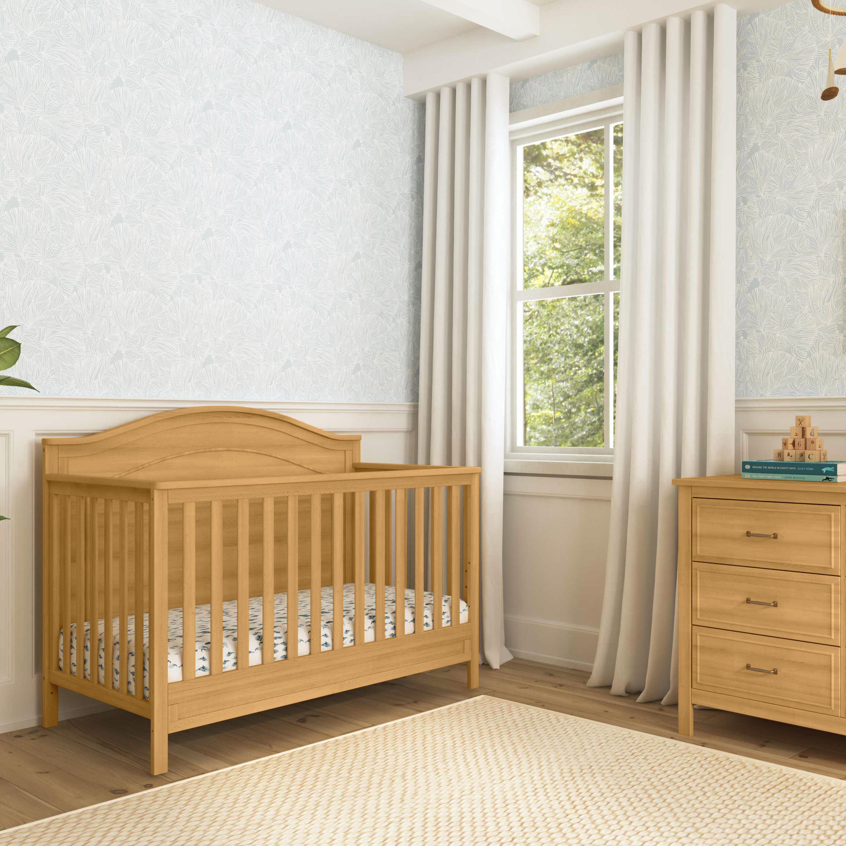 Davinci Charlie 4-in-1 Convertible Crib, Honey, large