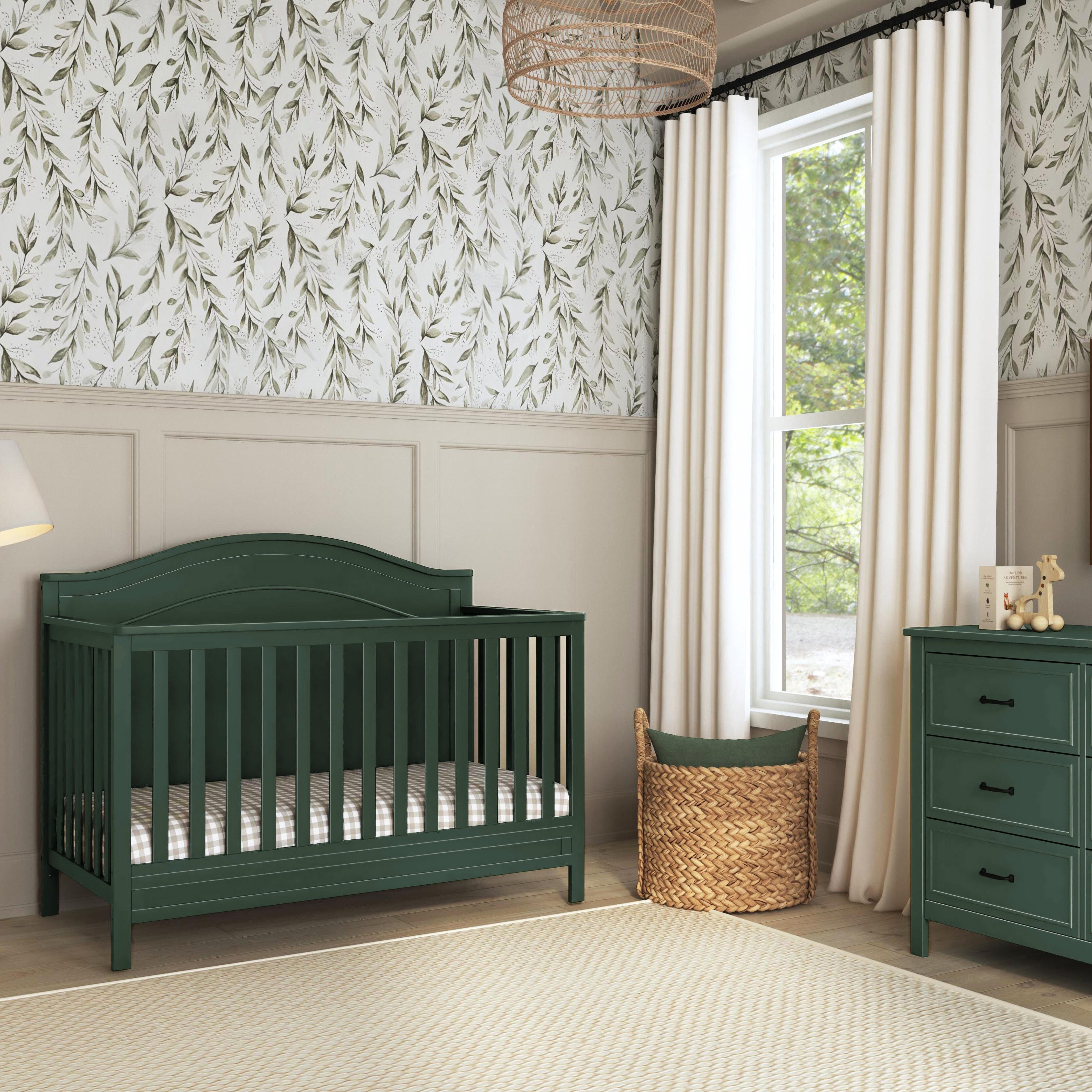 DaVinci Charlie 4-in-1 Convertible Crib, Forest Green, large