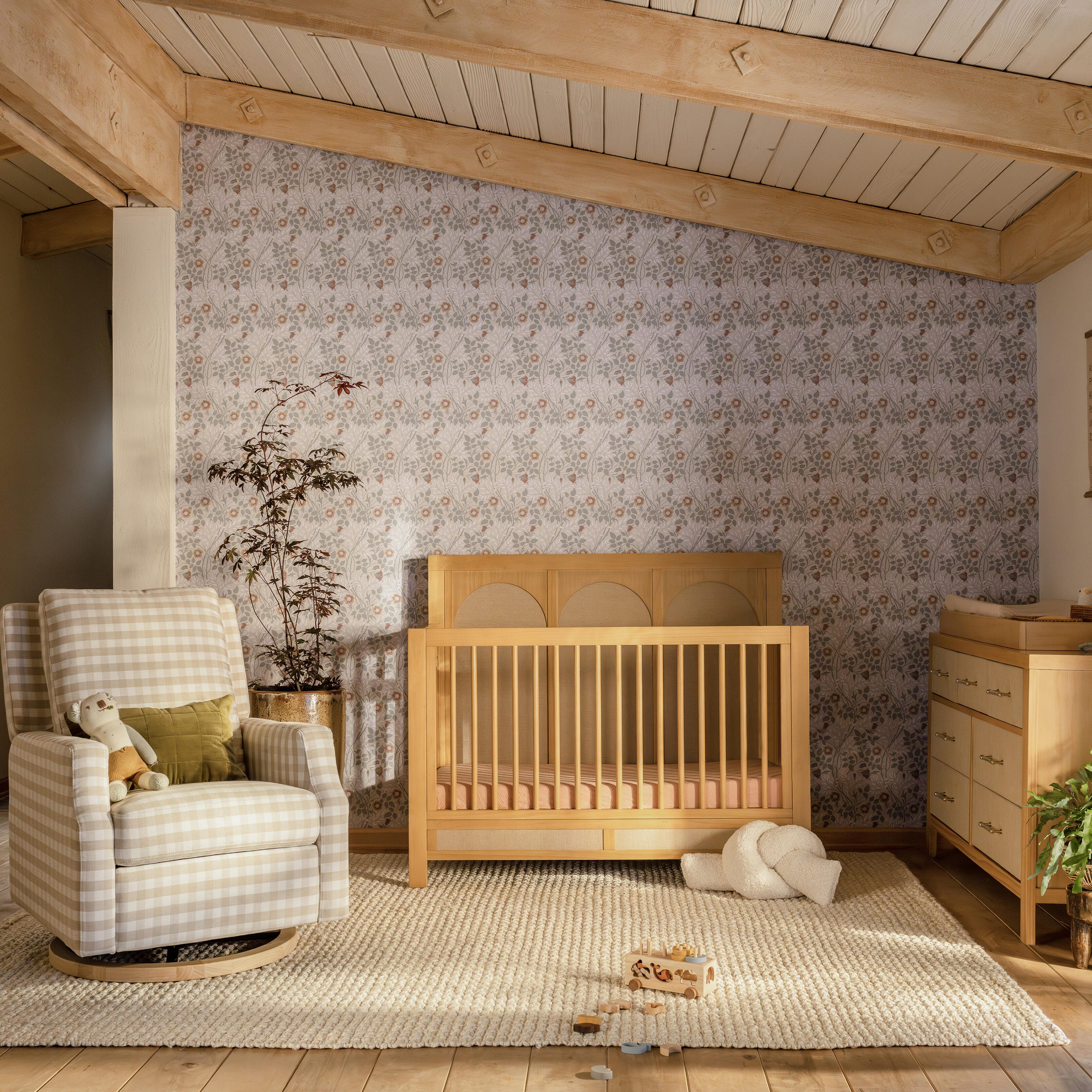 Namesake Eloise 4-in-1 Convertible Crib, Honey/Sand, large