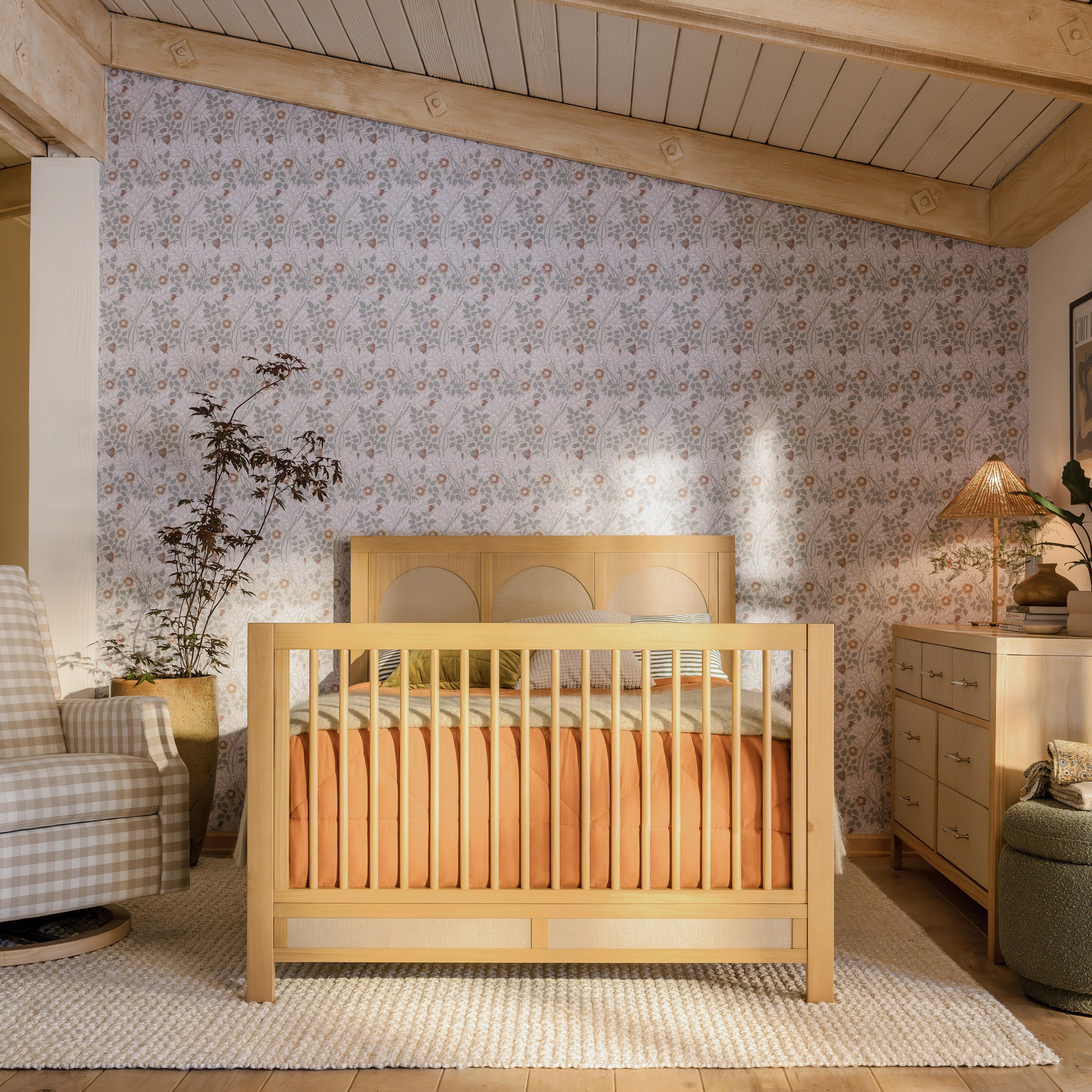 Namesake Eloise 4-in-1 Convertible Crib, Honey/Sand, large