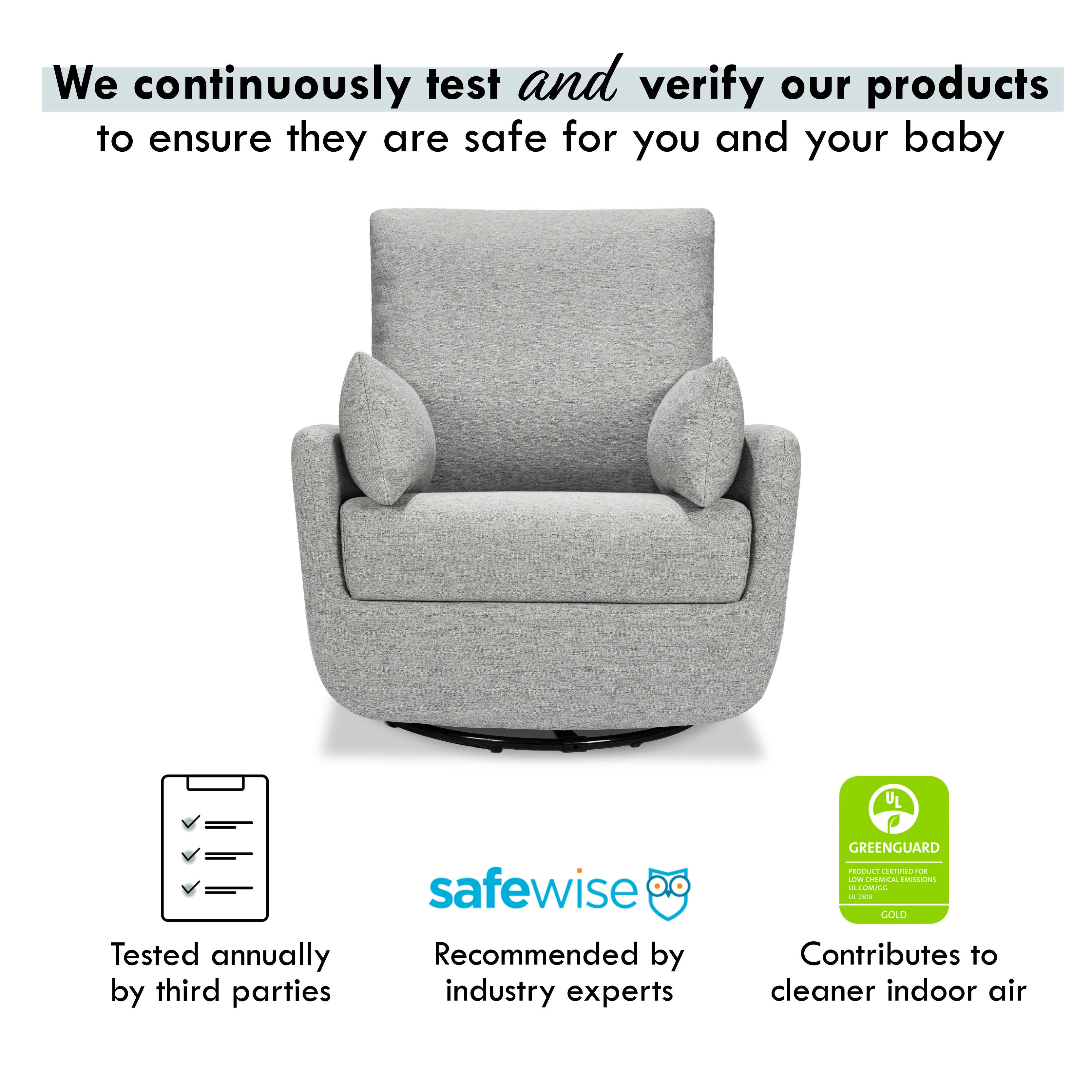 DaVinci Juno Swivel Glider, Frost Gray, large