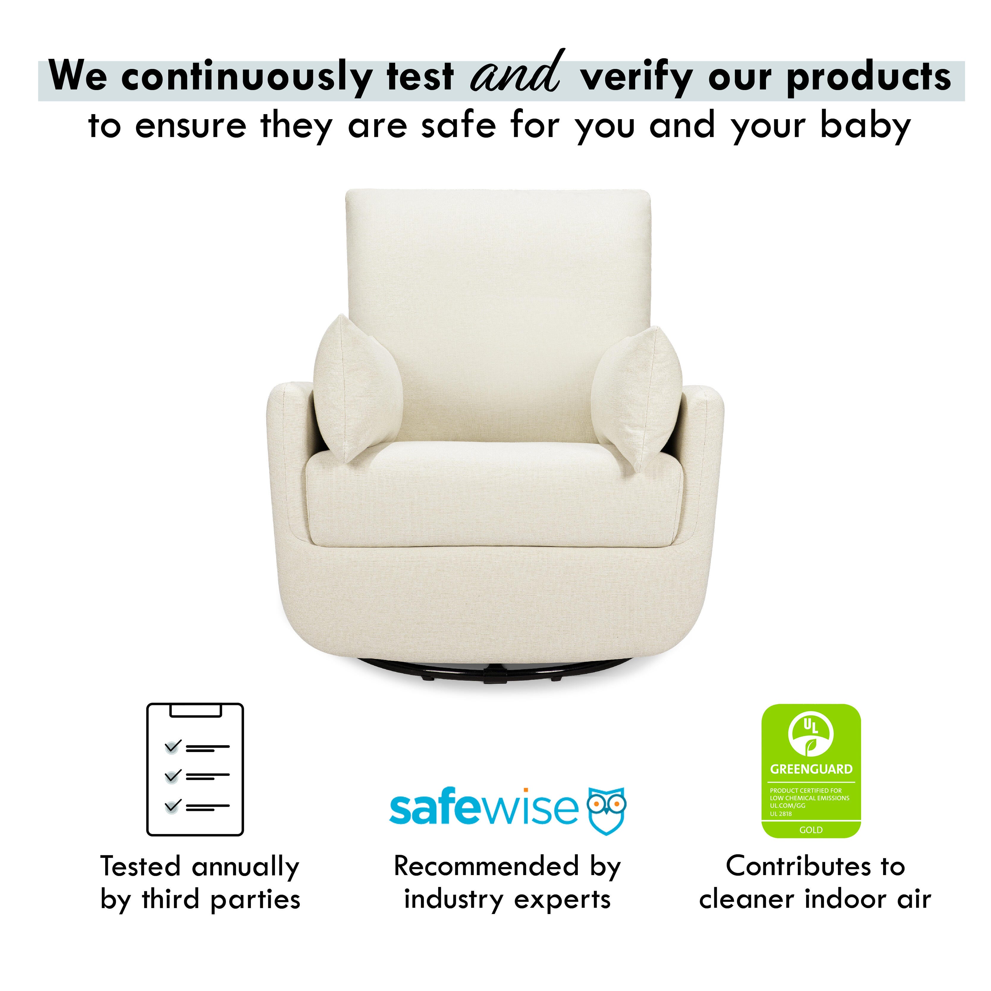DaVinci Juno Swivel Glider, Vanilla, large
