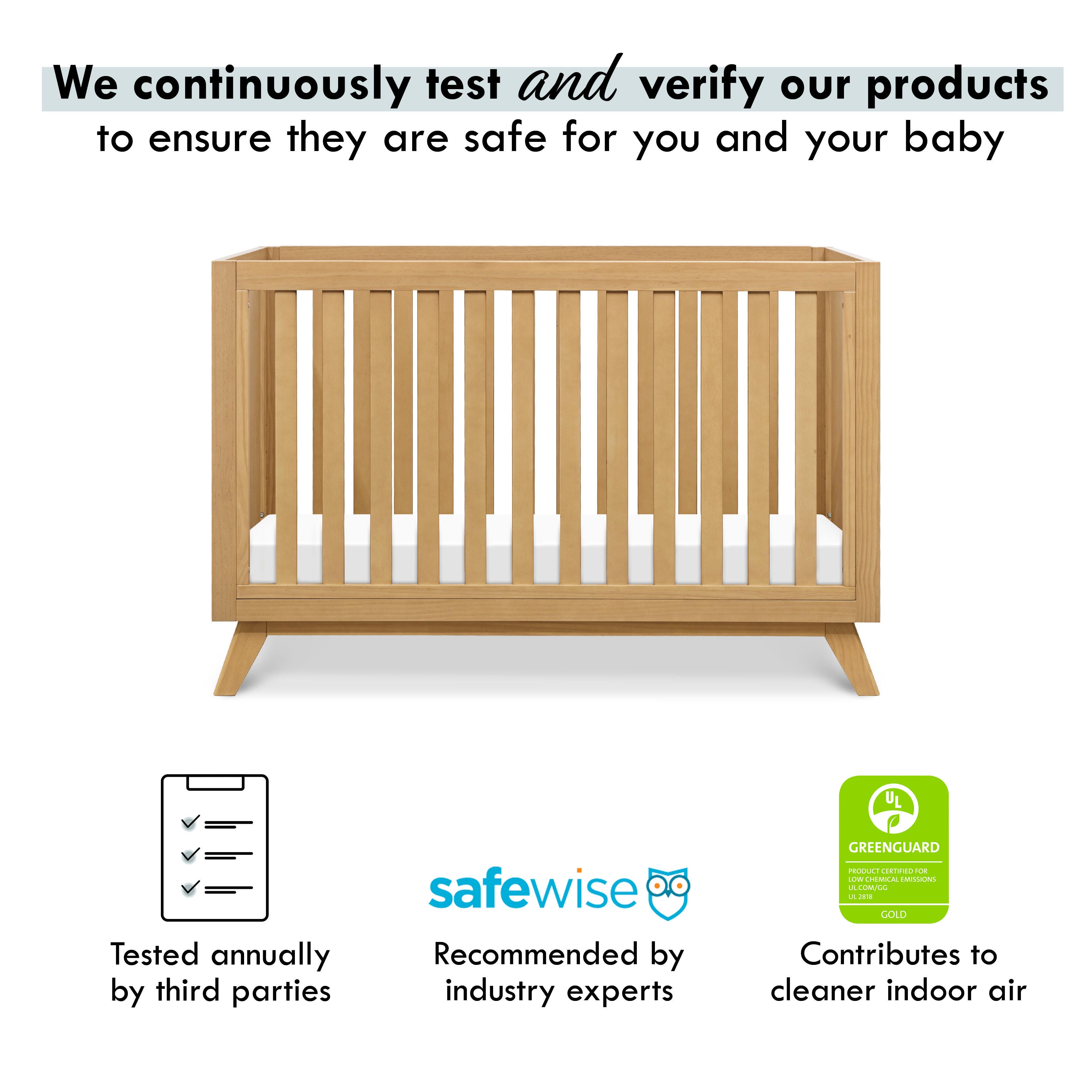 DaVinci Otto 3-in-1 Convertible Crib, Honey, large