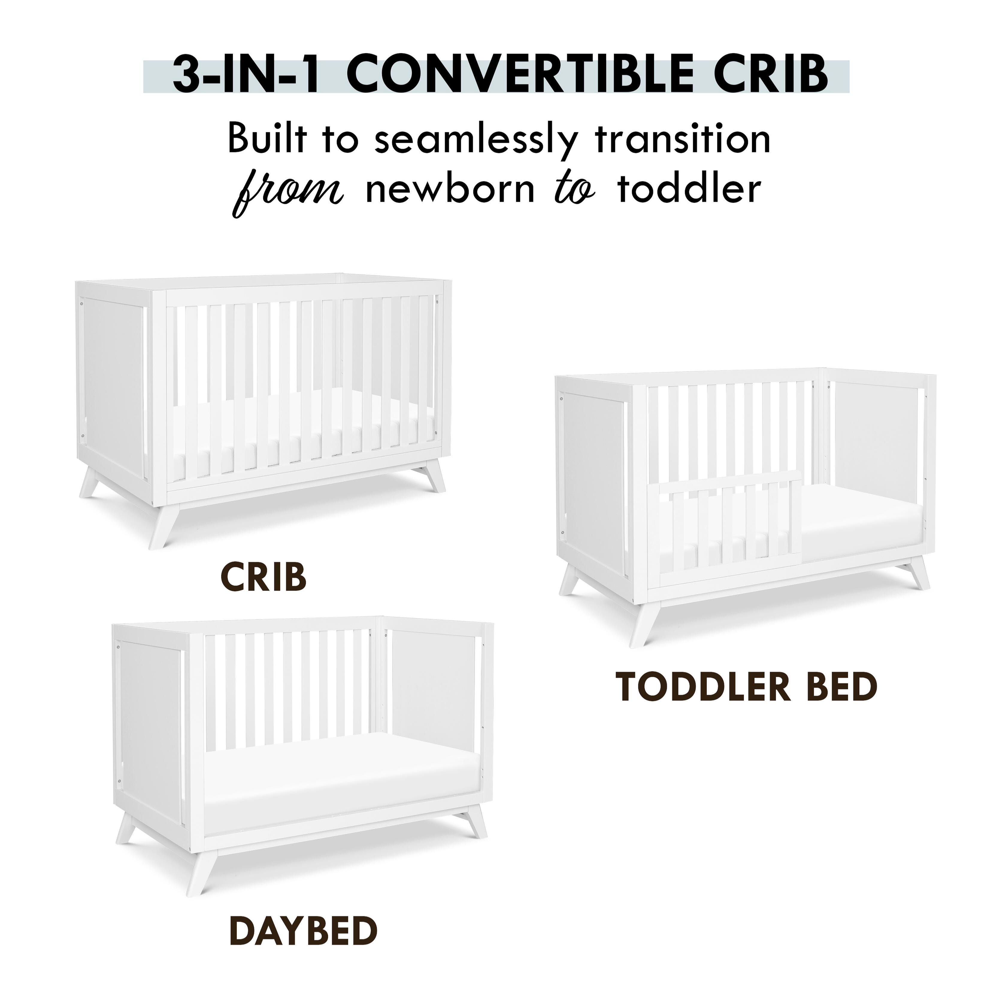 DaVinci Otto 3-in-1 Convertible Crib, White, large