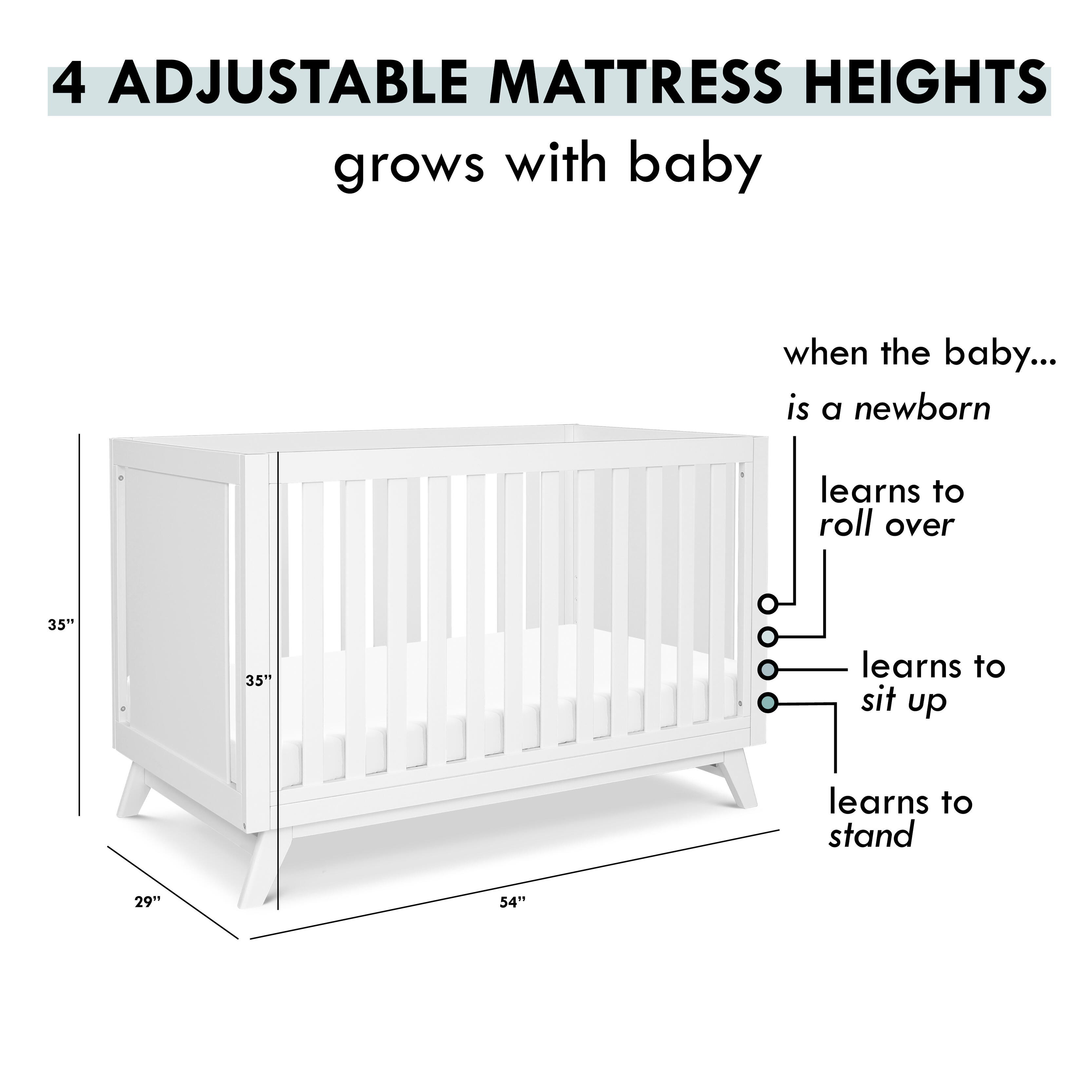DaVinci Otto 3-in-1 Convertible Crib, White, large