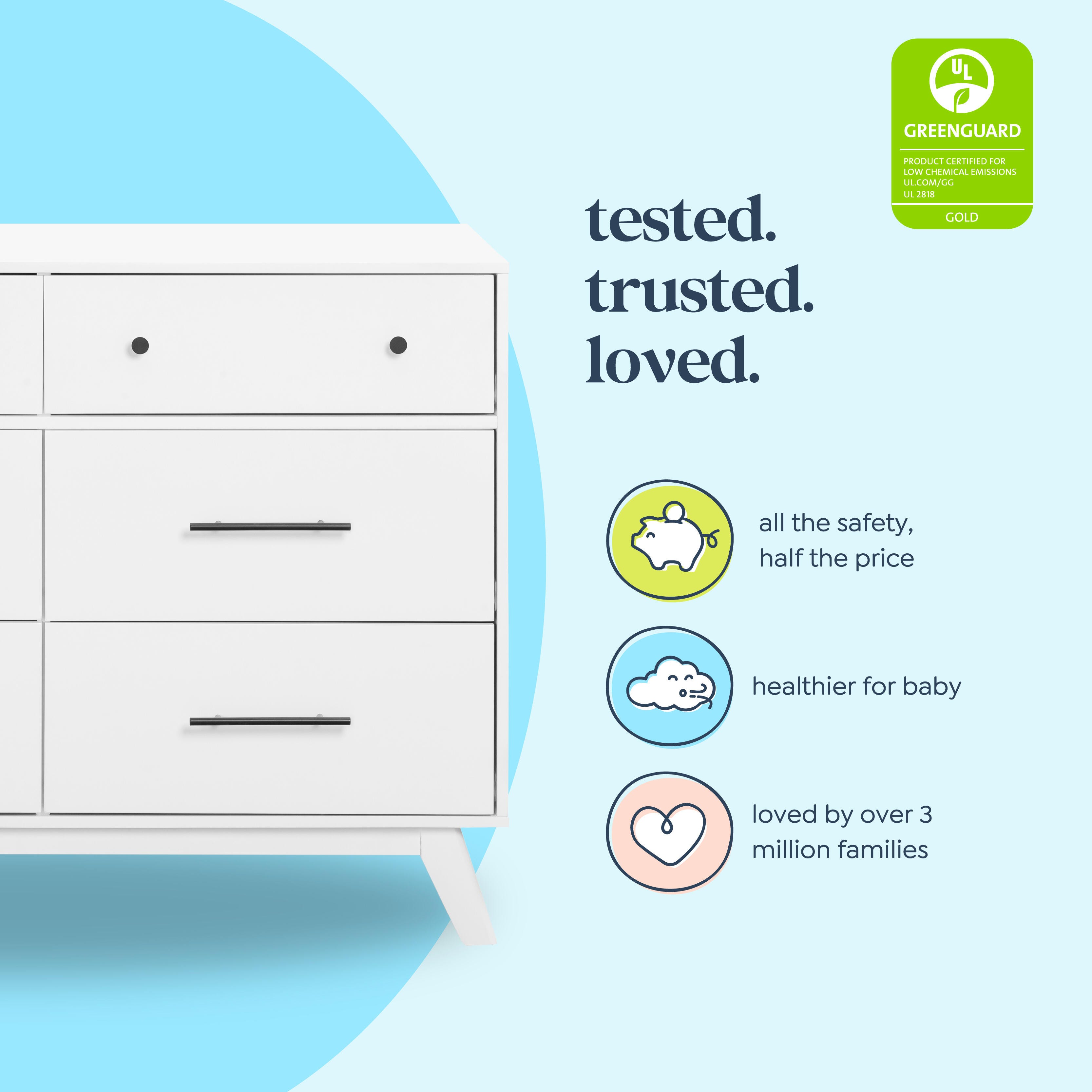 DaVinci Otto 6-Drawer Dresser, White, large