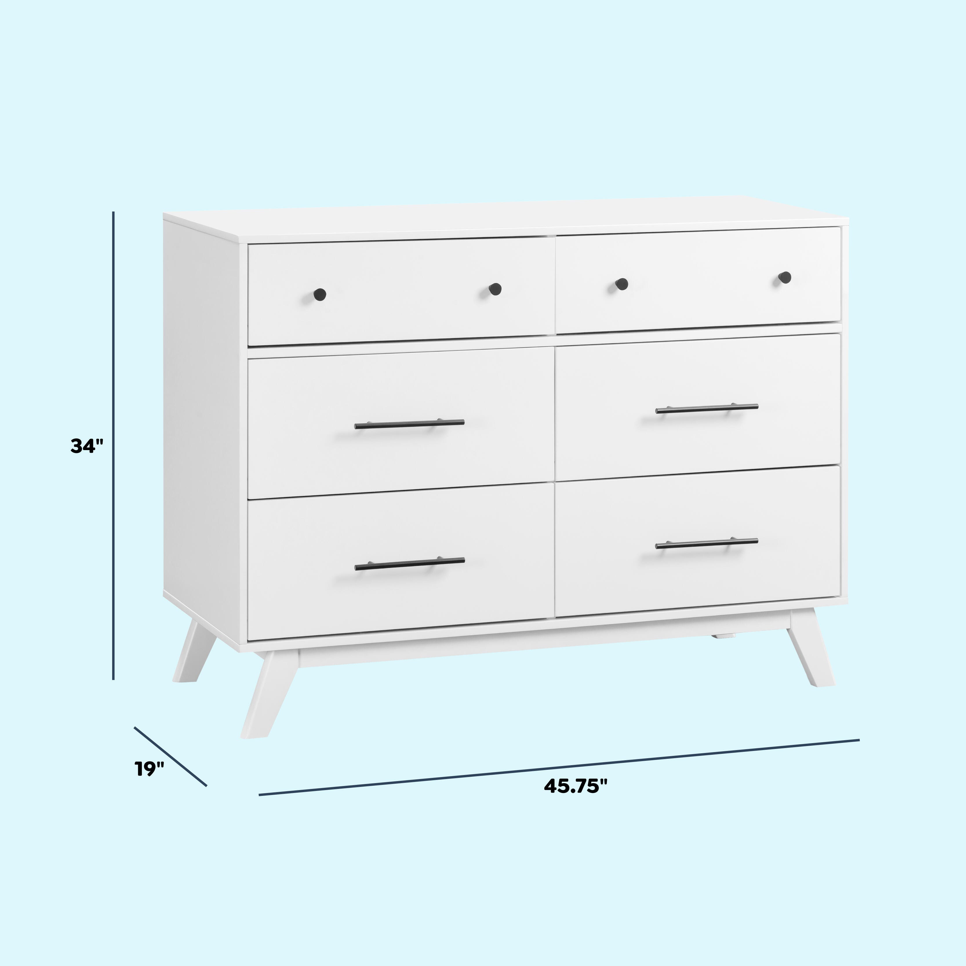 DaVinci Otto 6-Drawer Dresser, White, large