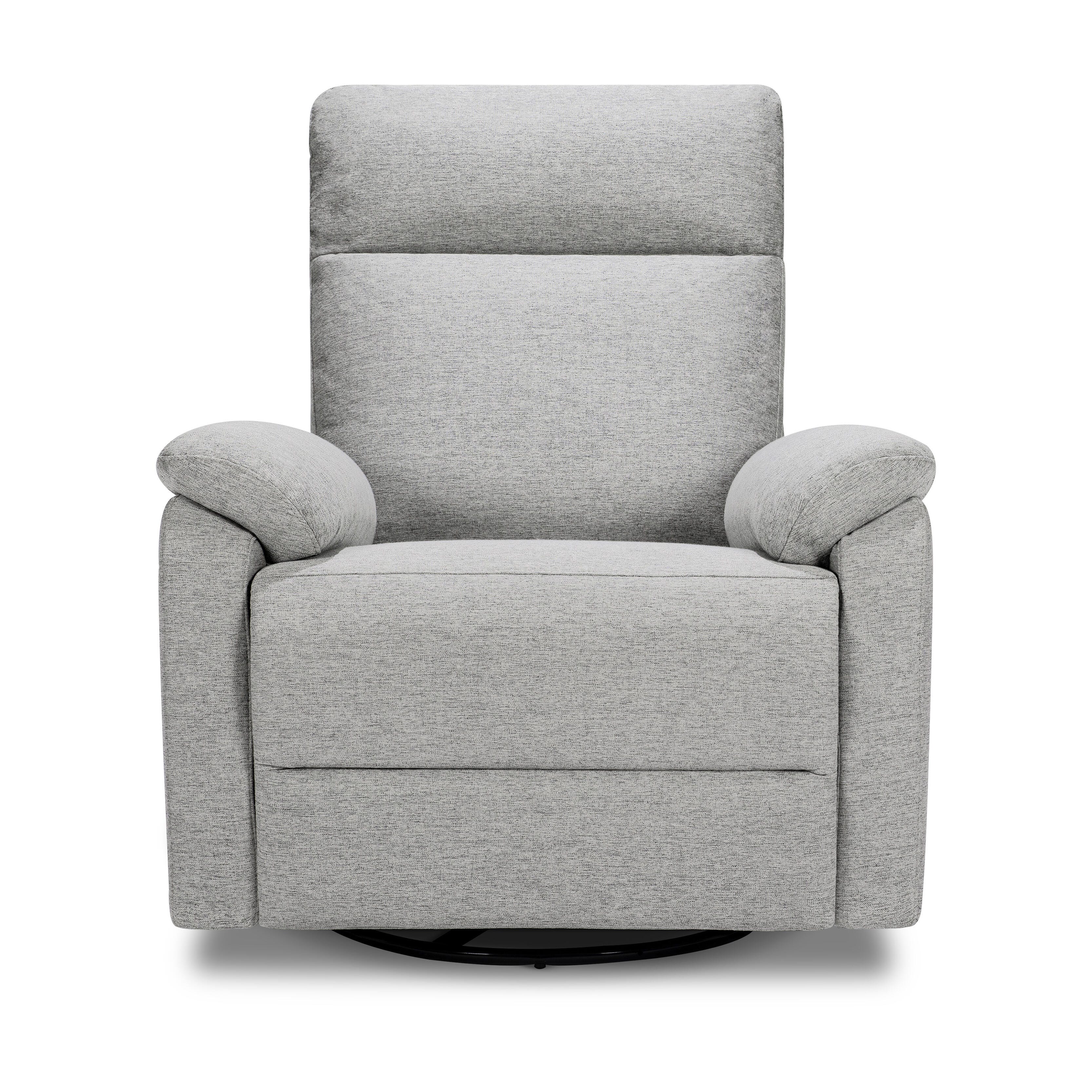DaVinci Suzy Swivel Glider Recliner, Frost Gray, large