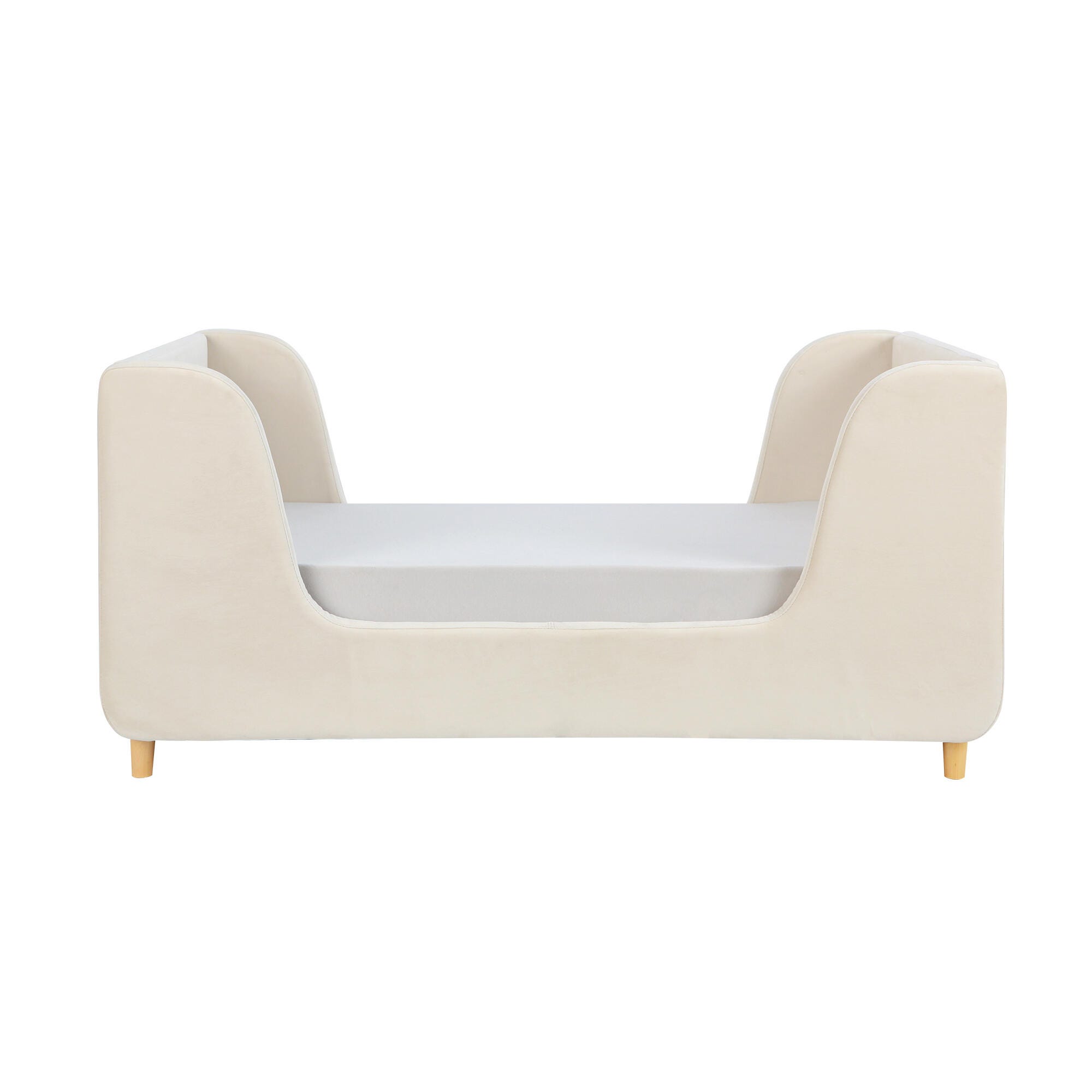 Bodhi Upholstery Toddler Bed, Almond, large