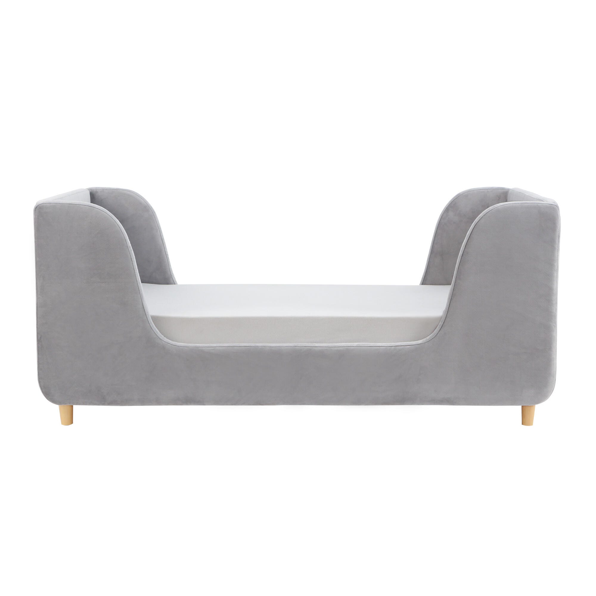 Bodhi Upholstery Toddler Bed, Pebble, large