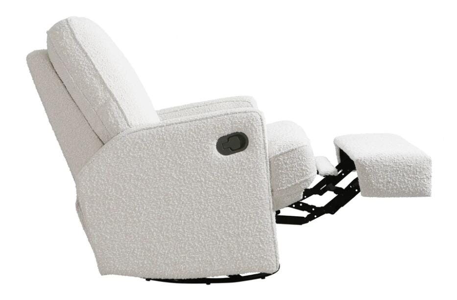 Tucker Boucle Swivel Recliner, Boucle, large