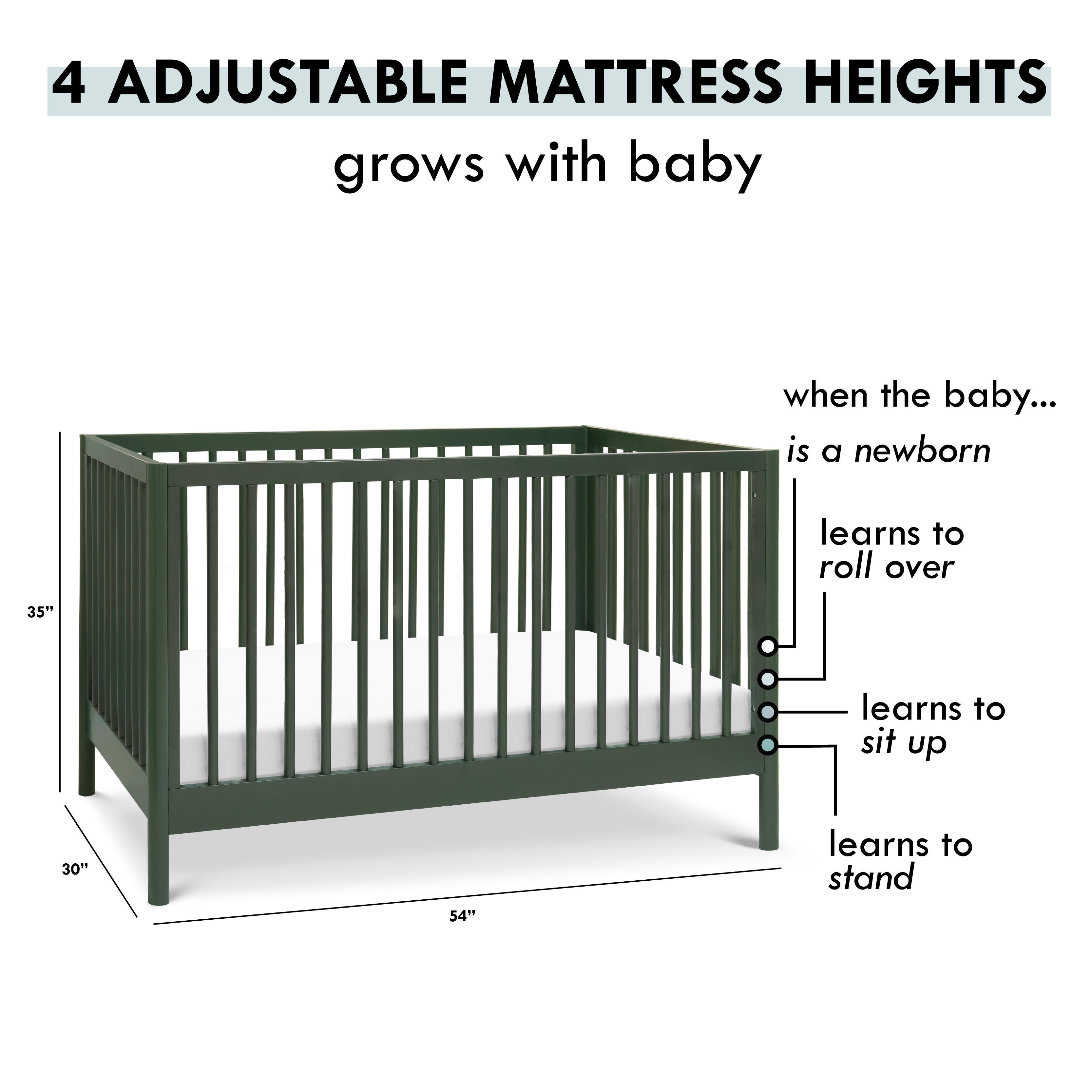 DaVinci Birdie 3-in-1 Convertible Crib, Forest Green, large