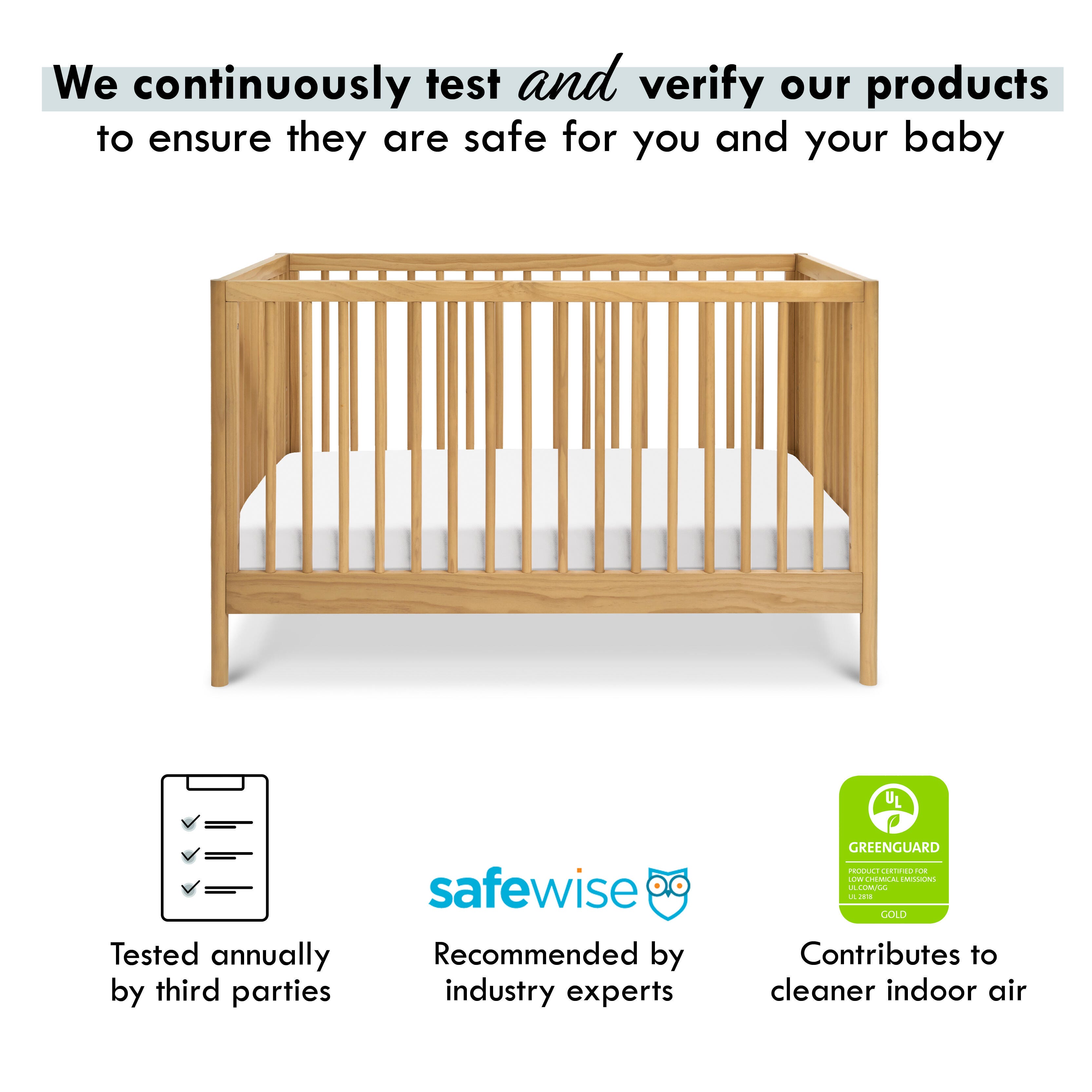 DaVinci Birdie 3-in-1 Convertible Crib, Honey, large
