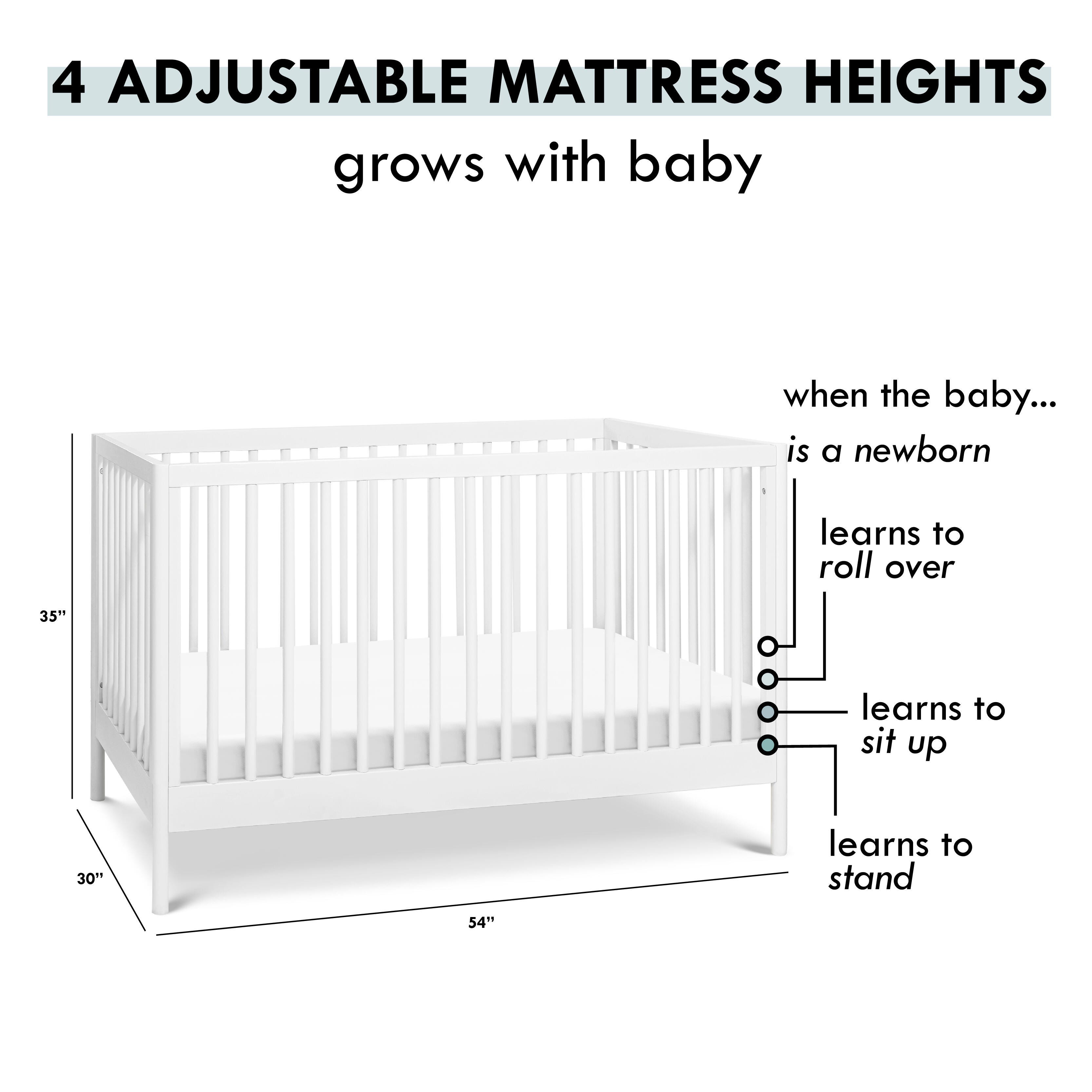 DaVinci Birdie 3-in-1 Convertible Crib, White, large
